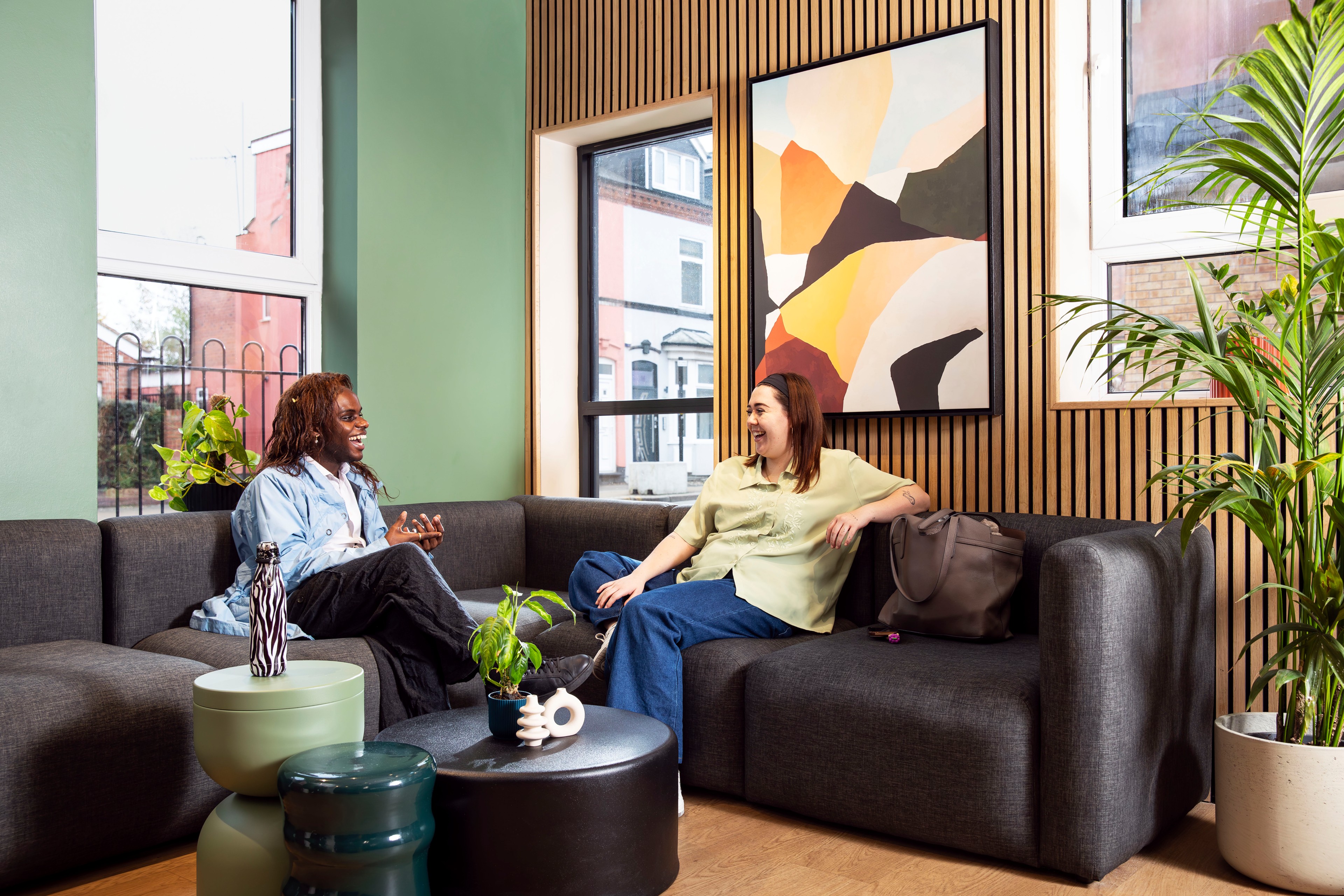 Students in reception at Oak Brook Park