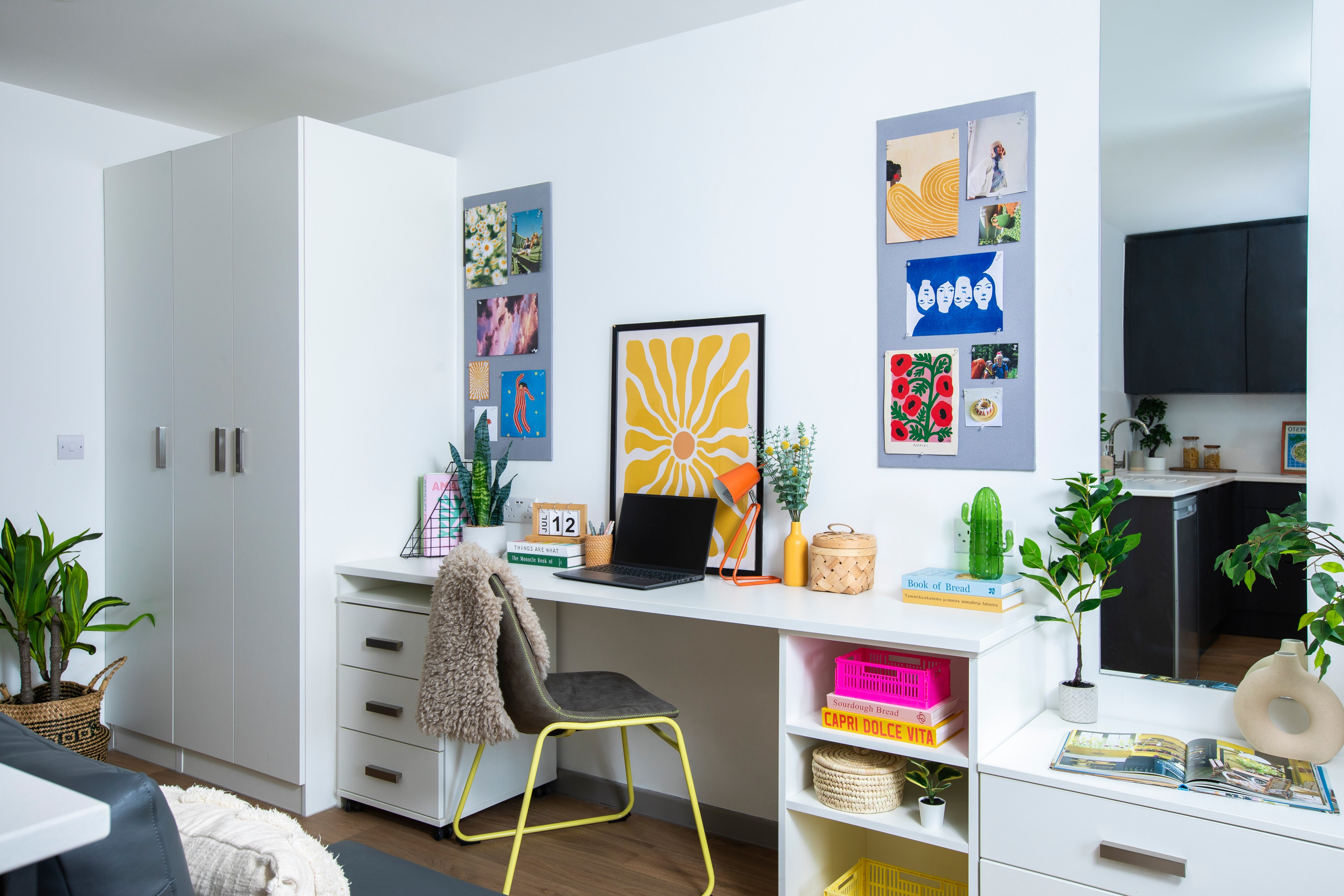 Study space in a premium studio room