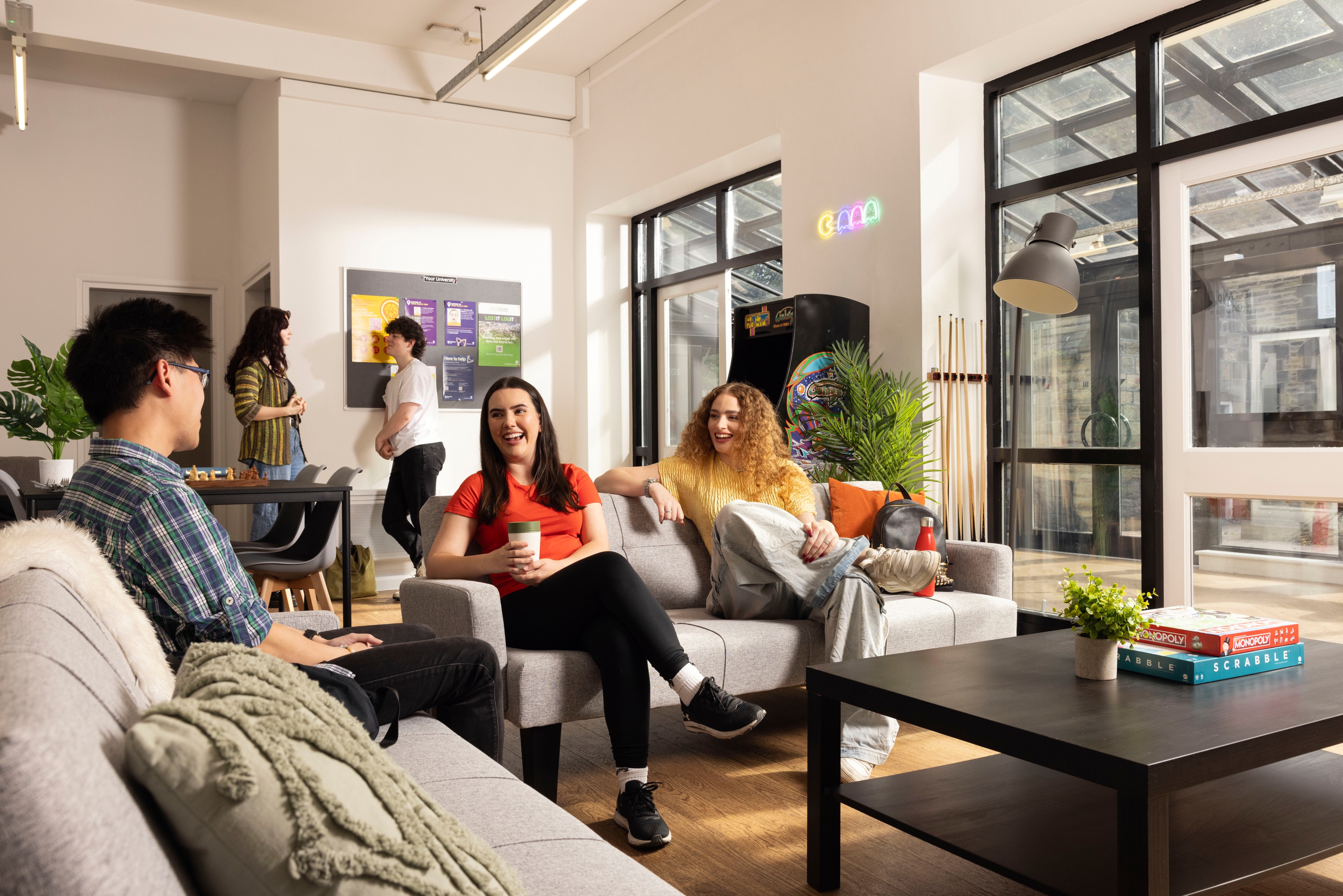 Students in the common room