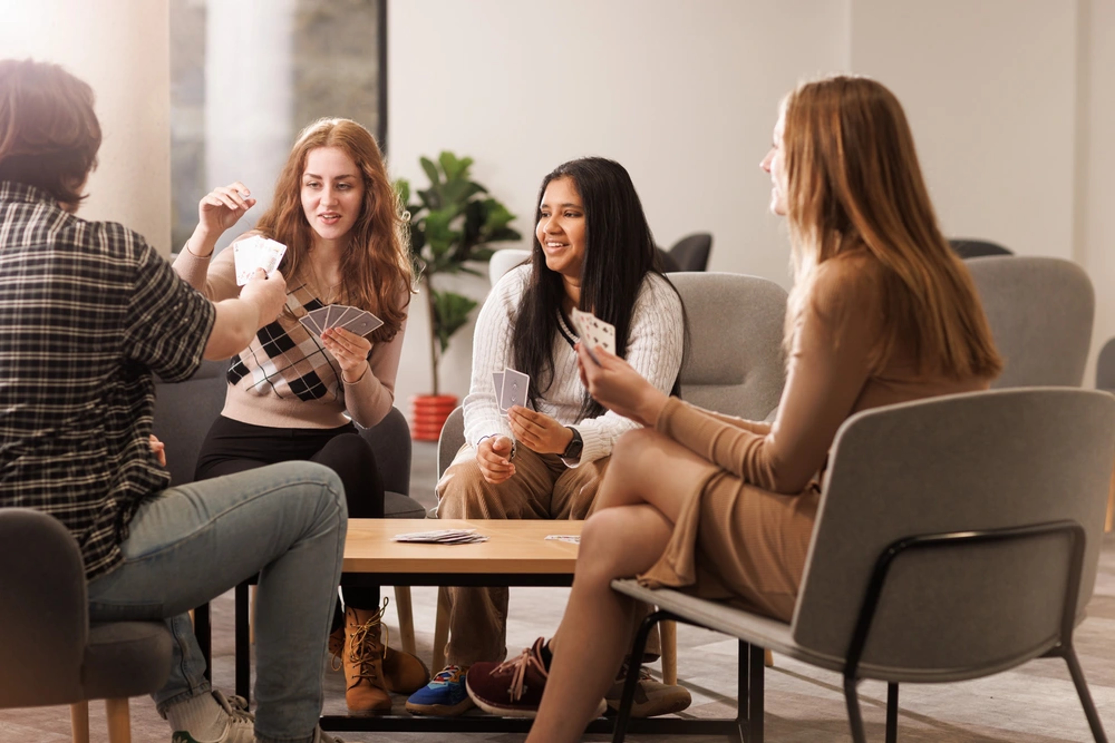 Students in the common room