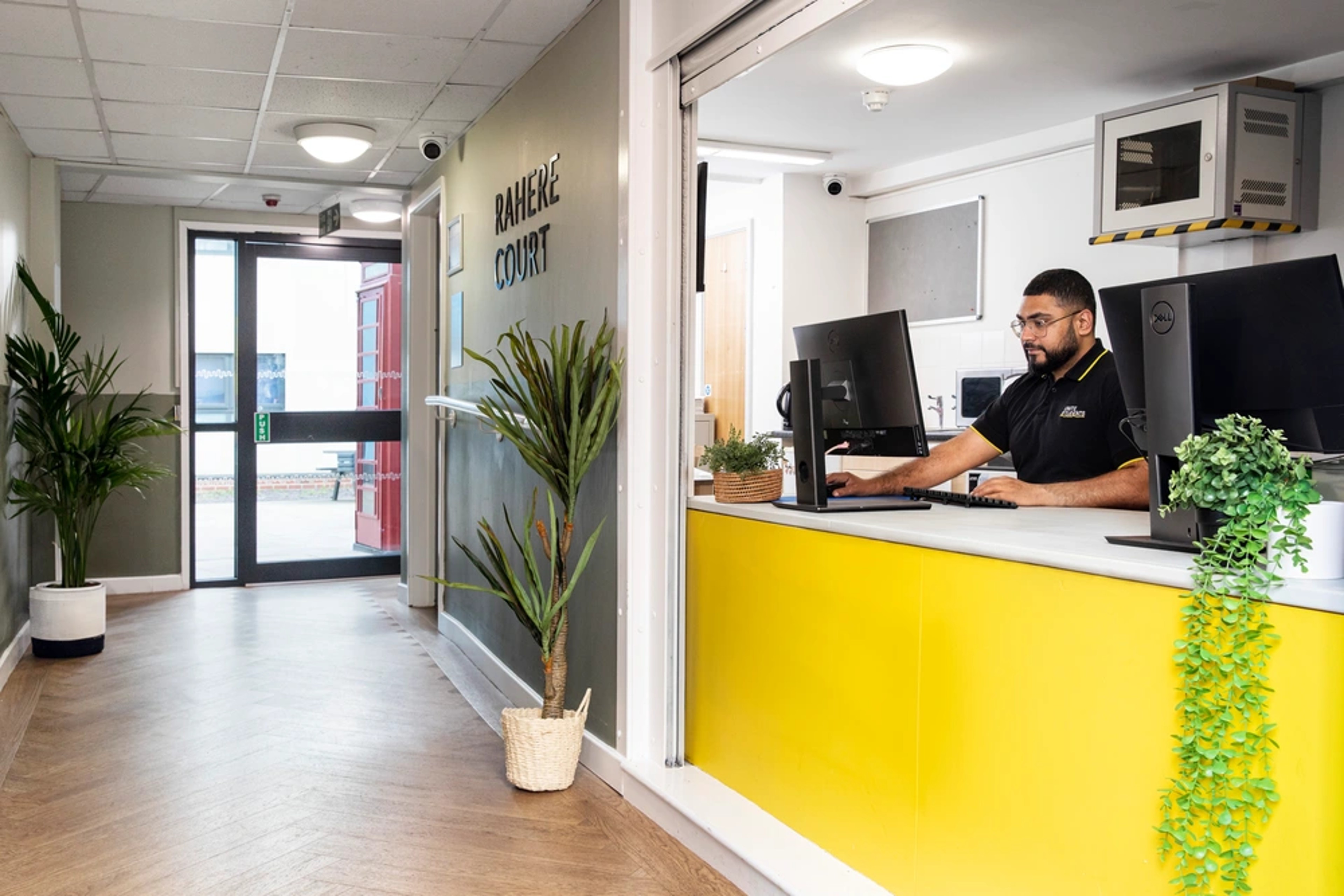Reception area at Rahere Court
