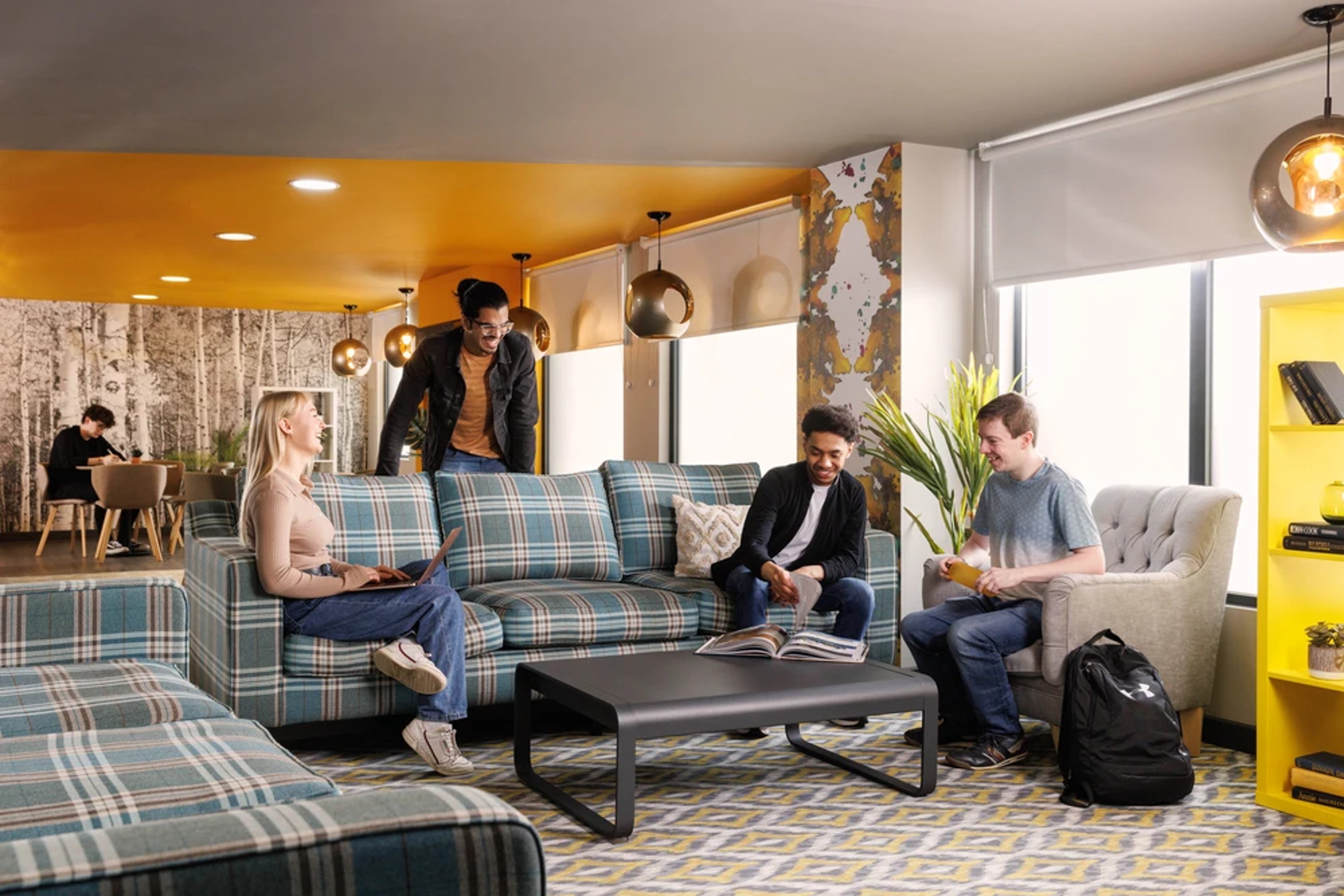 Students in common room Brass Founders