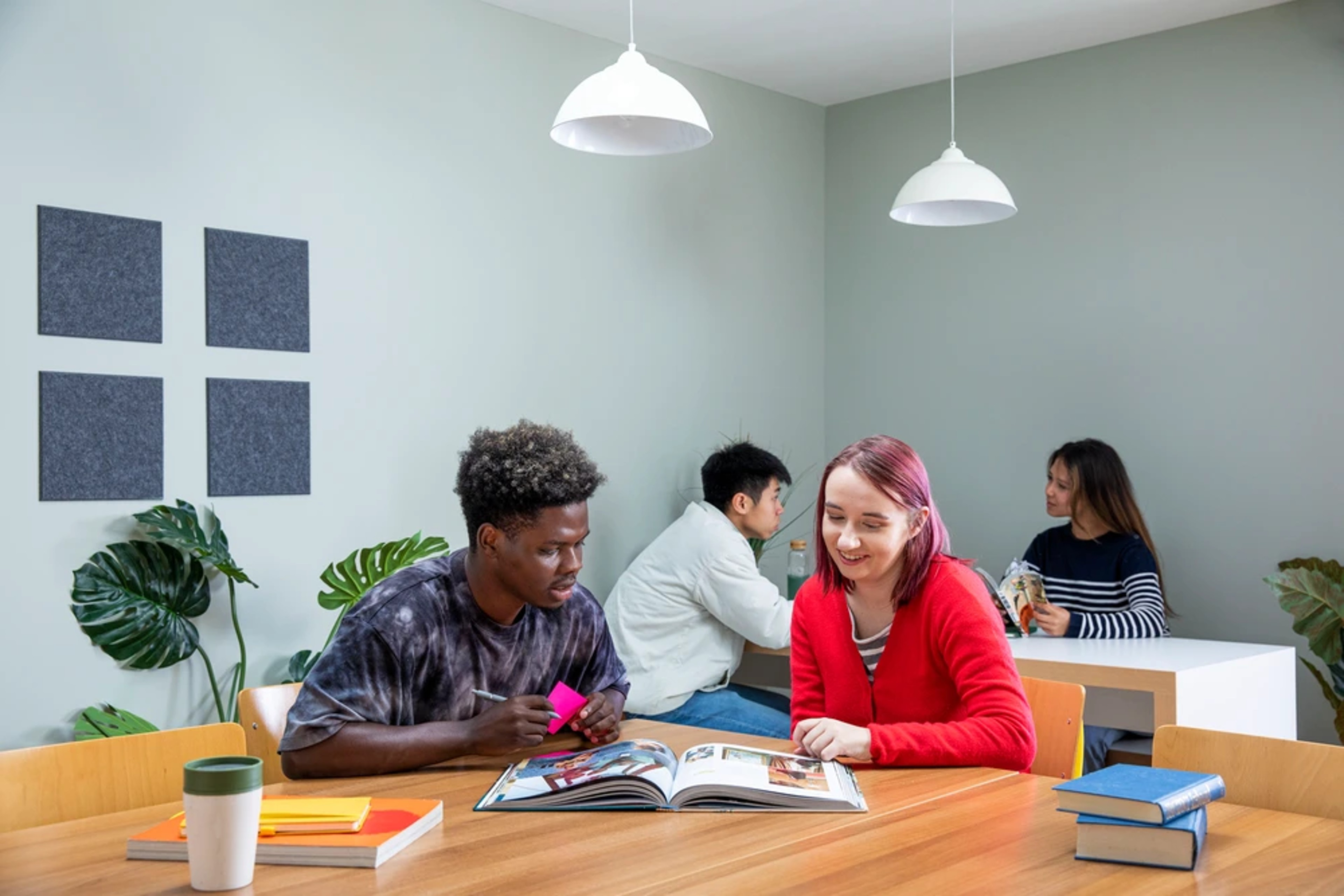 Students in the study area