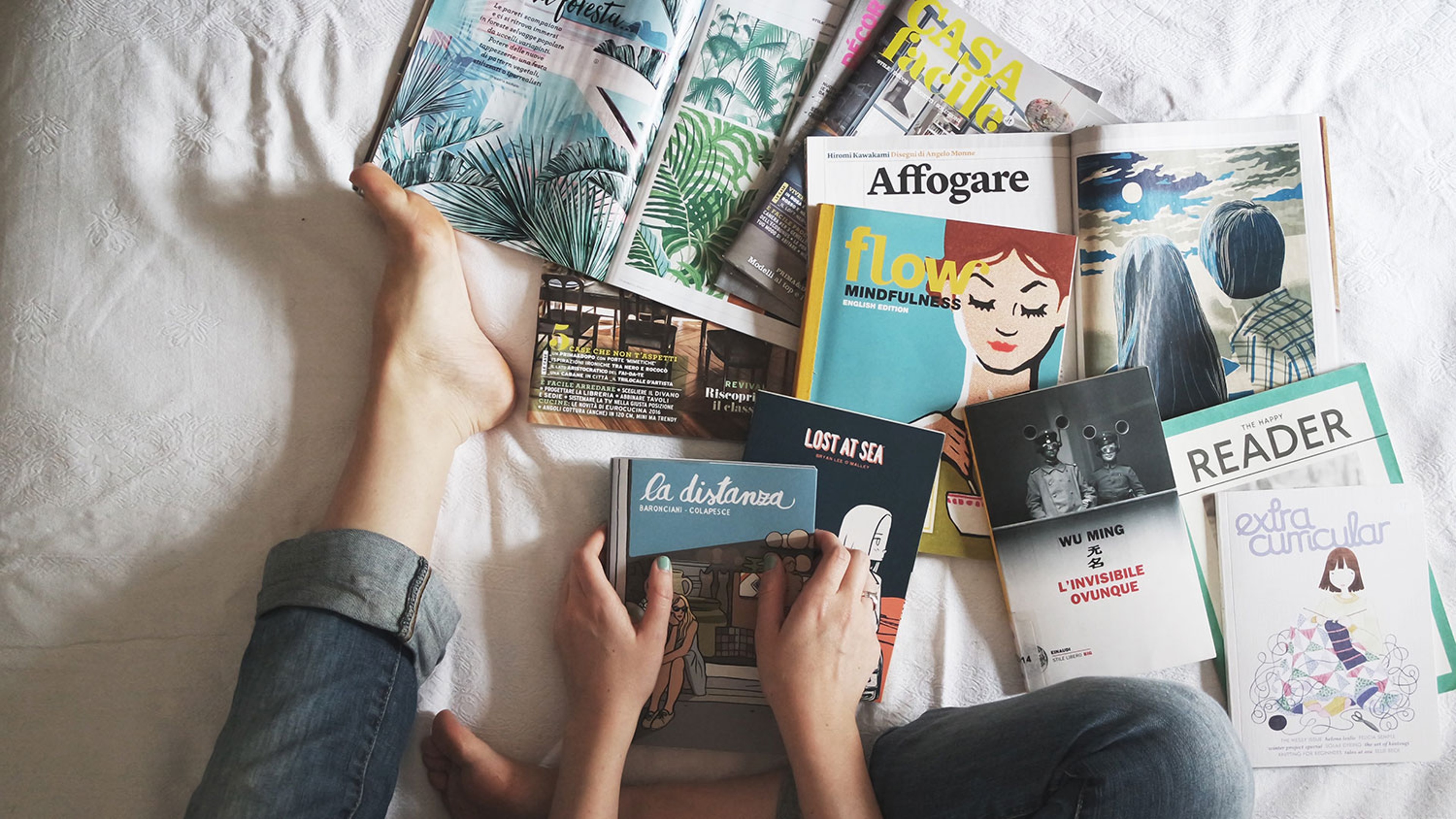 Photo of books and magazines