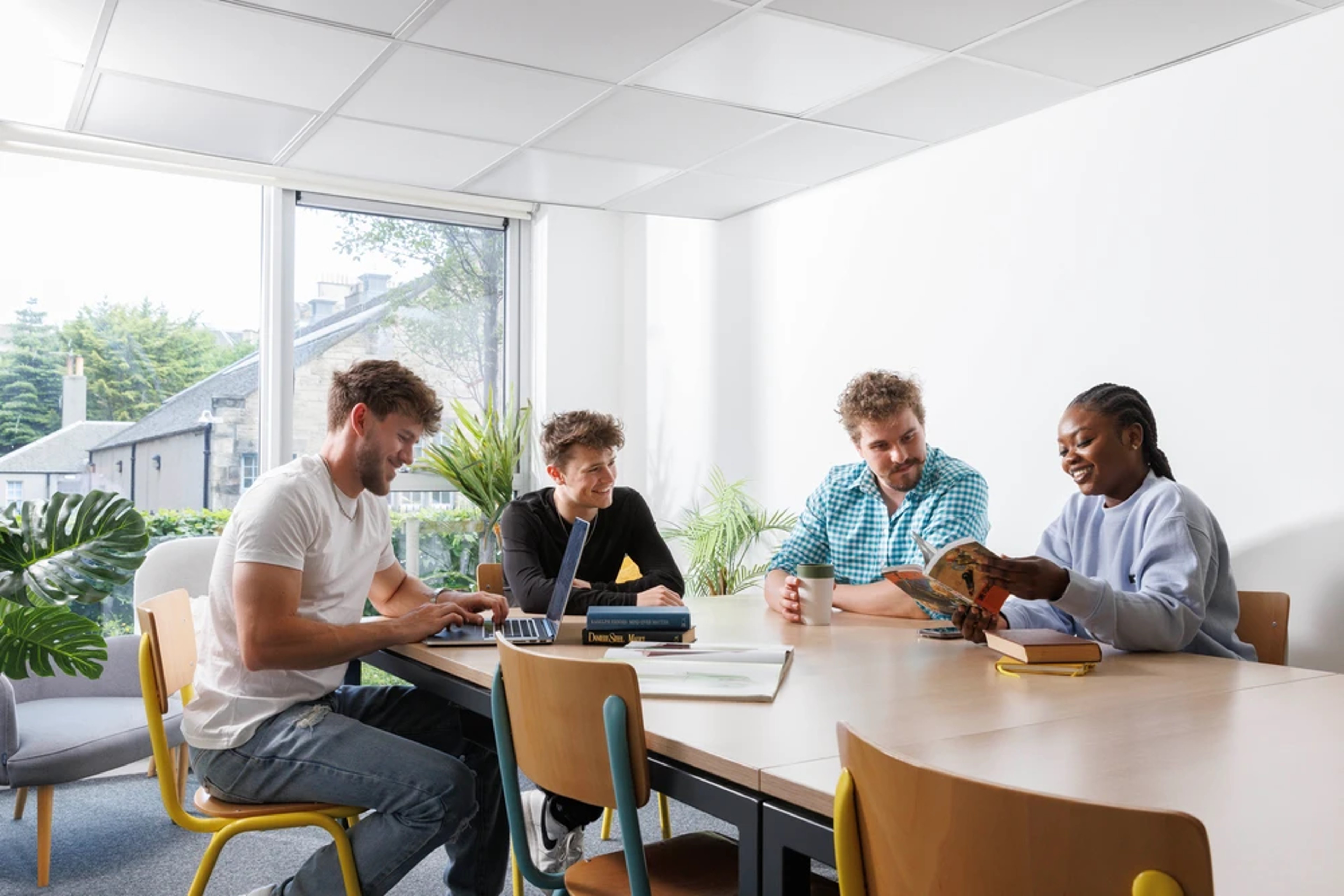 Students in the study area