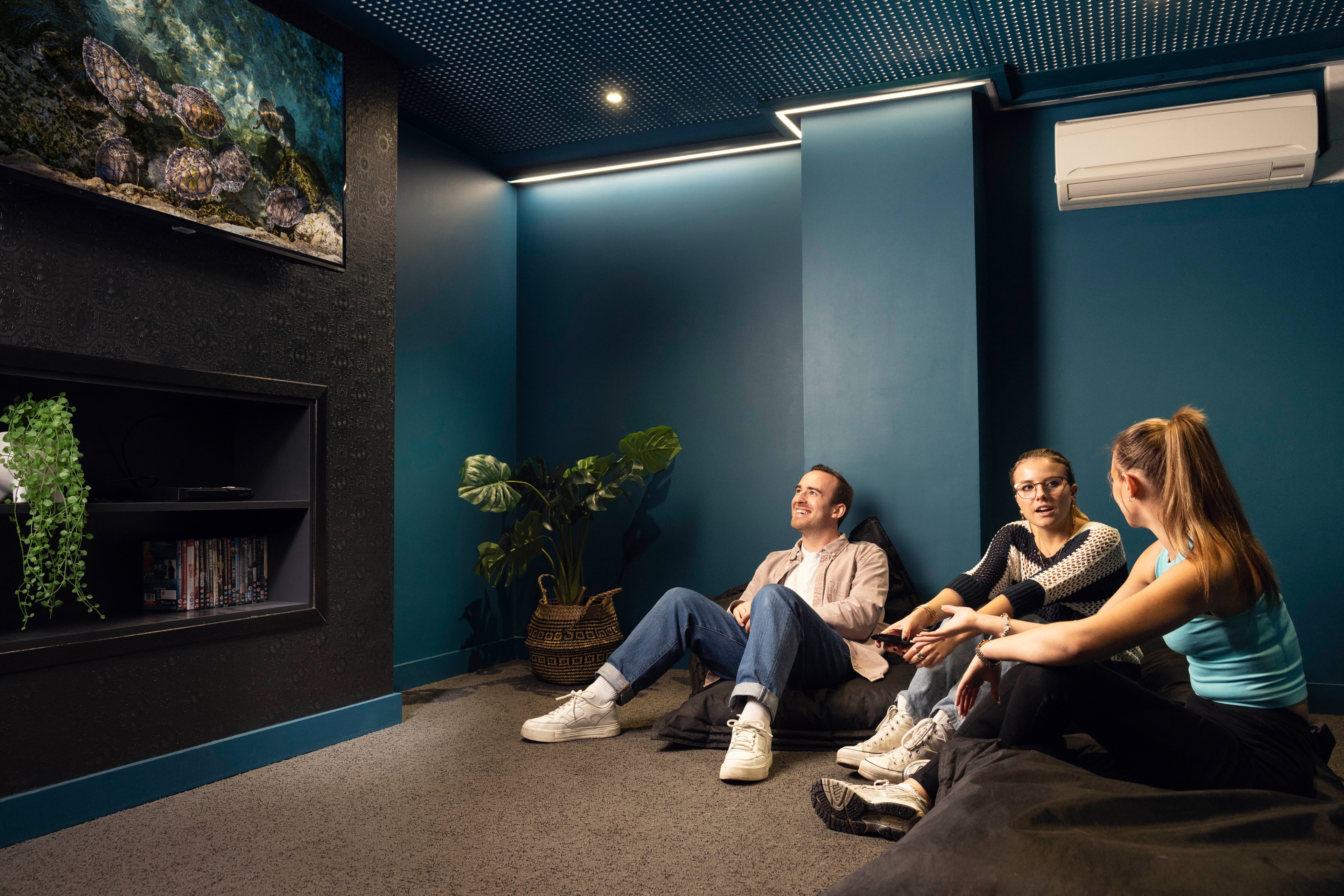 Students in cinema room