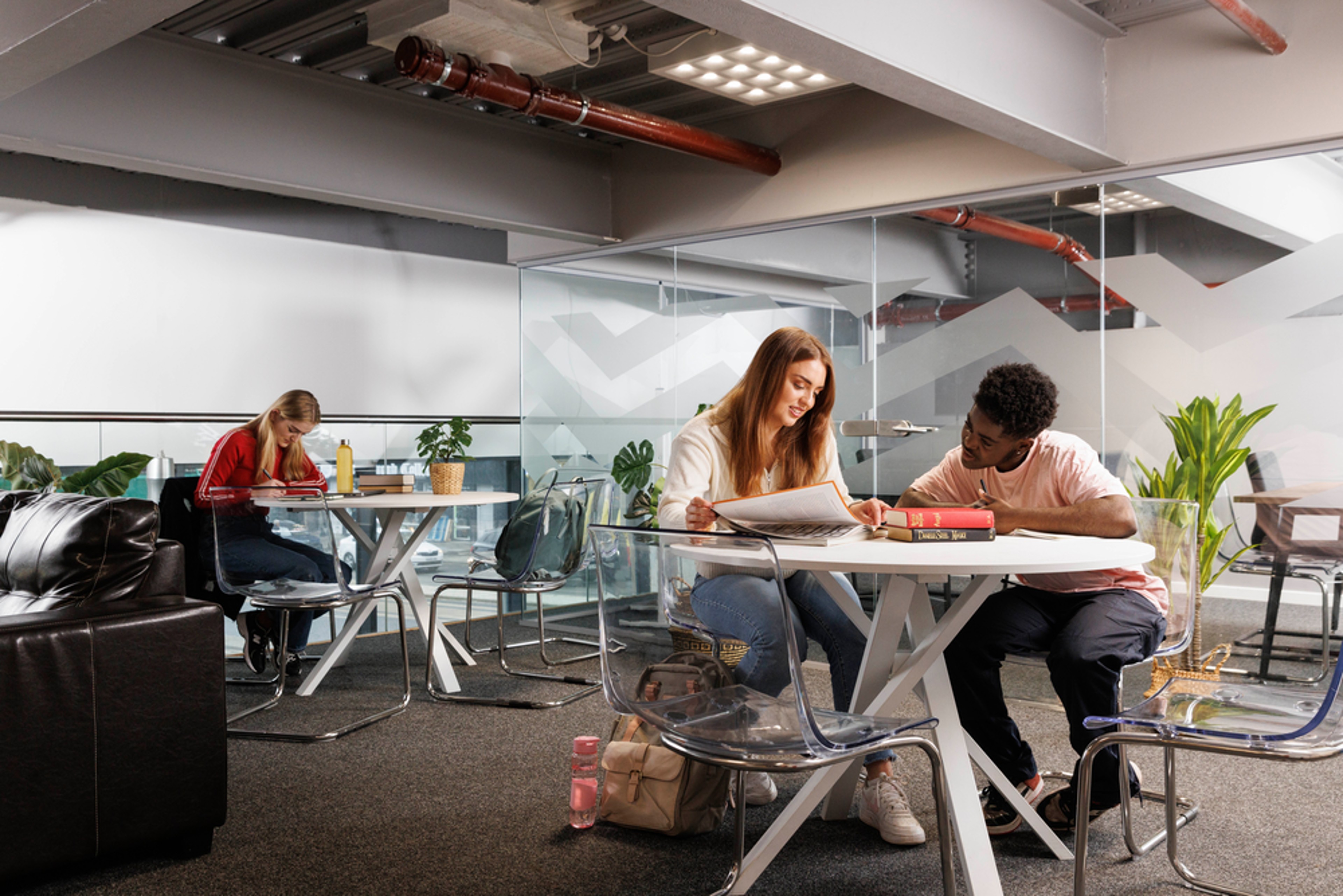 Students in the study area