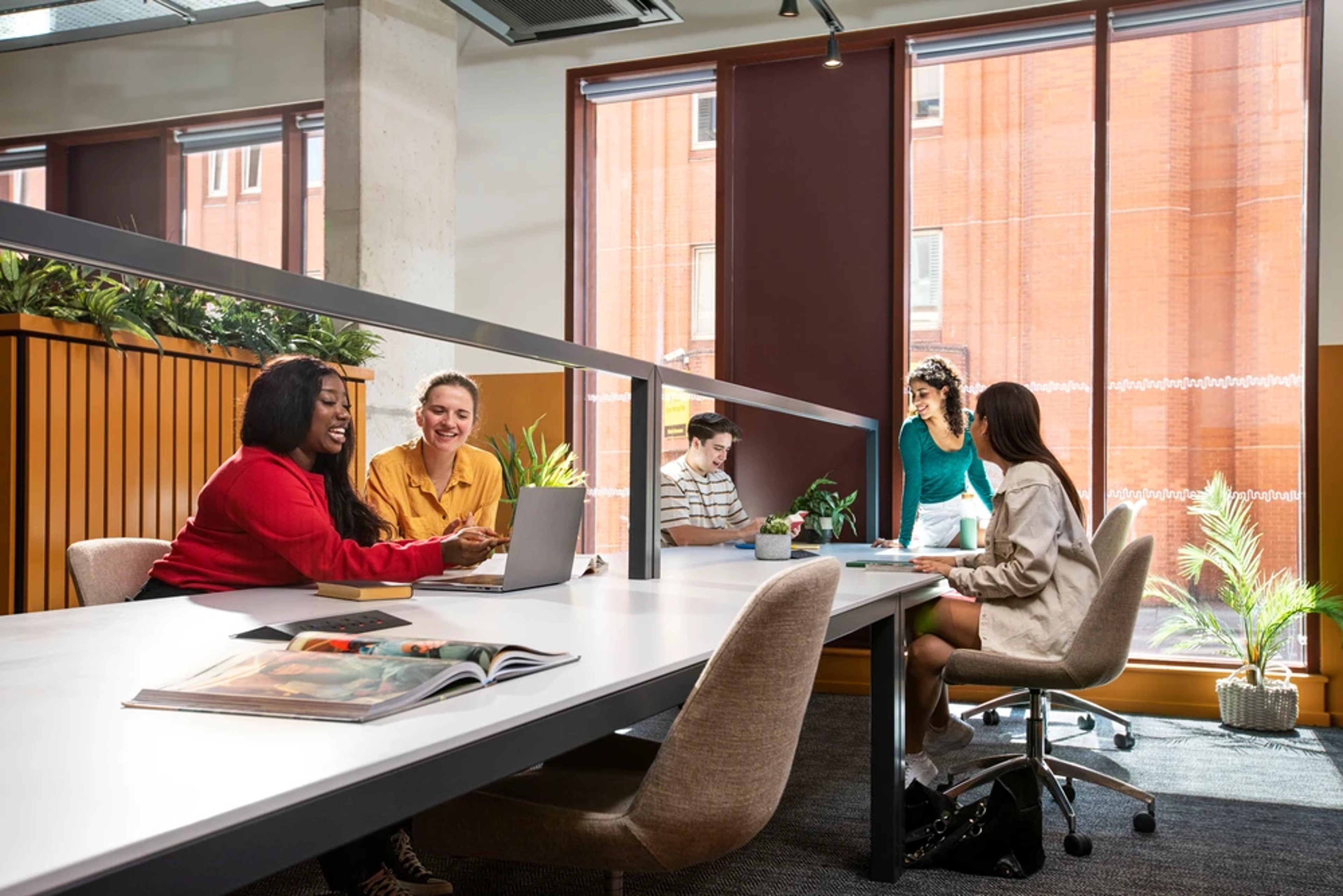 Students in study area