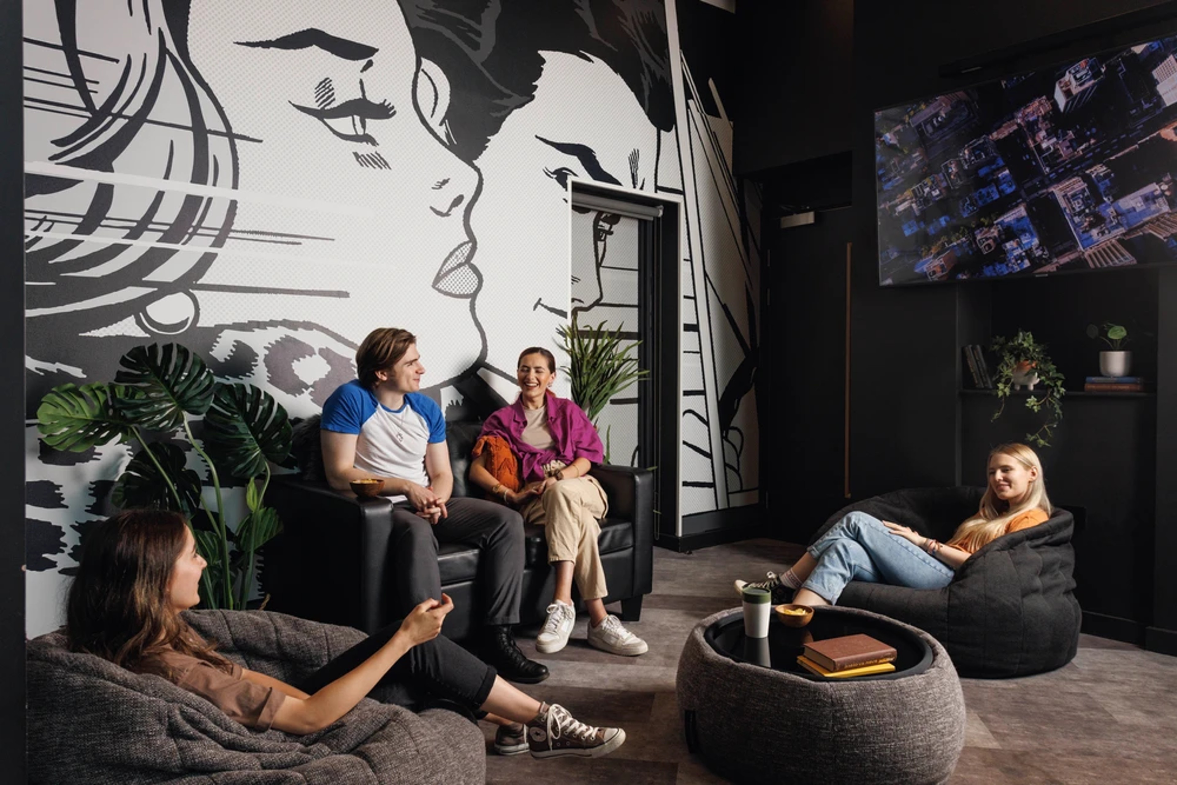 Students in the cinema room