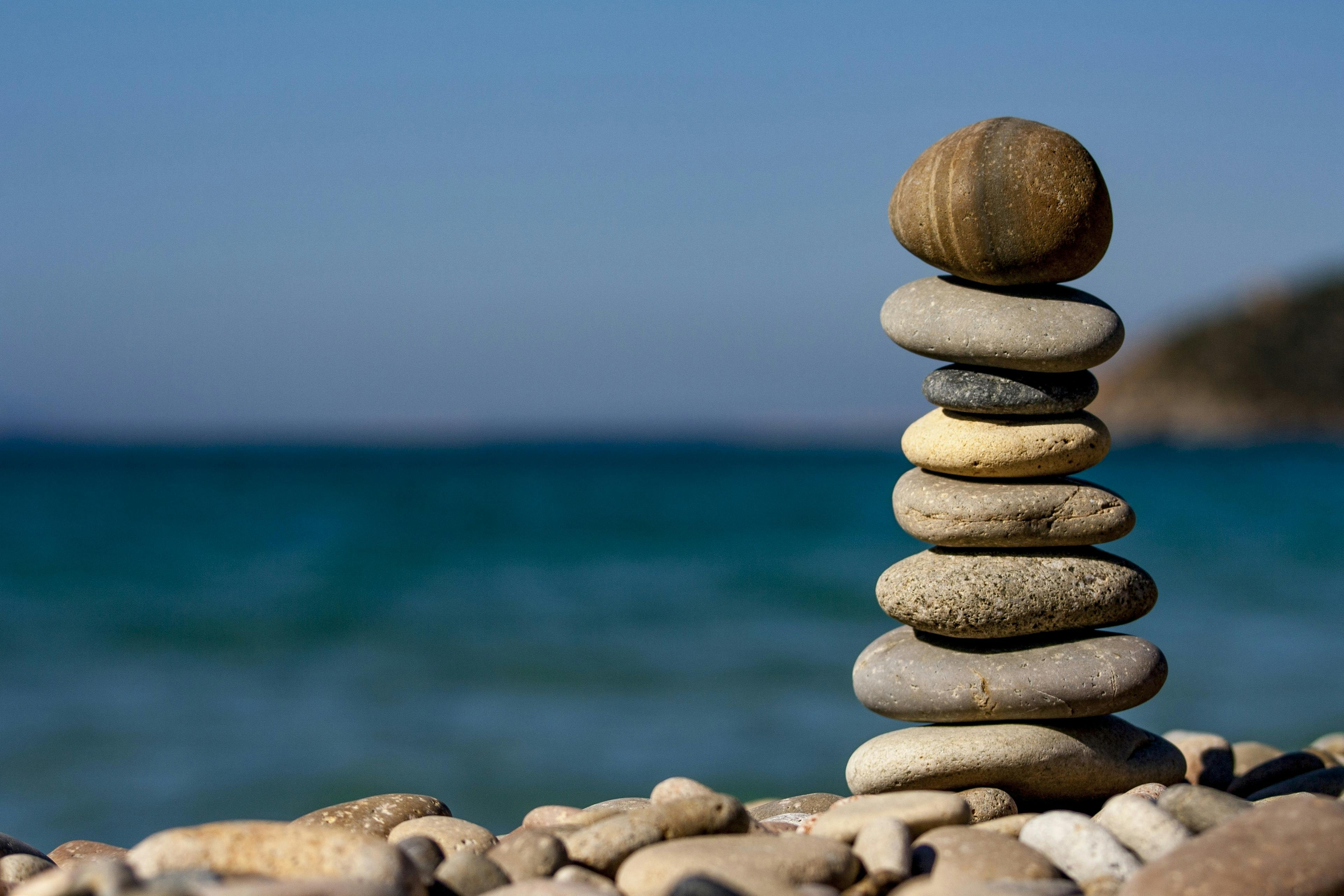 Photo of rocks balancing on one another