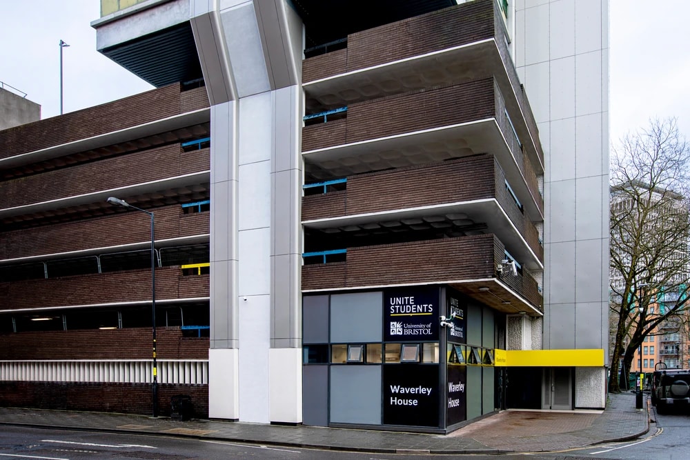 Exterior shot of Waverley House building