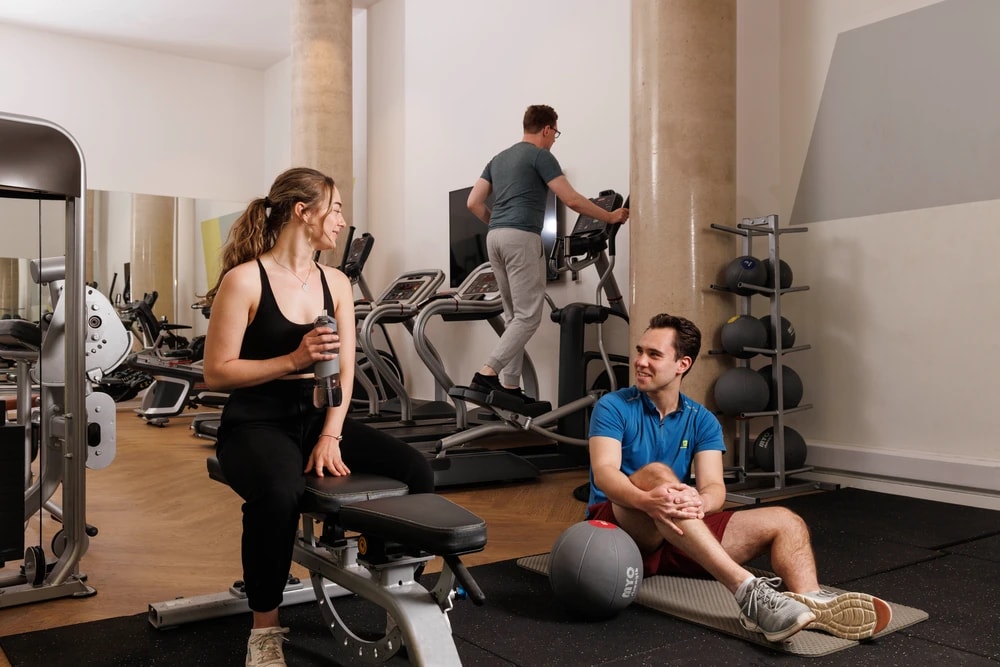 Students in the gym