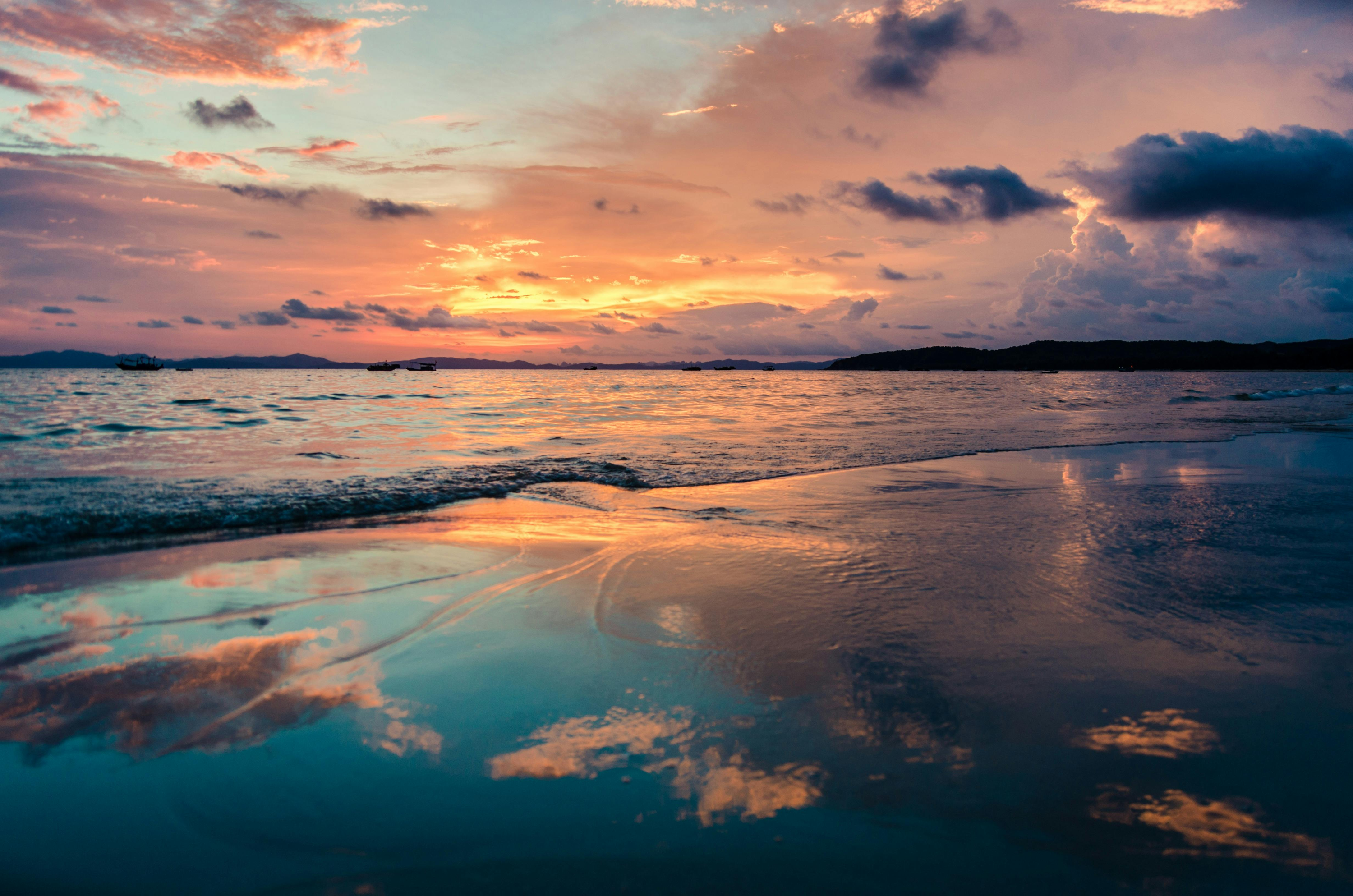 Sunset on beach