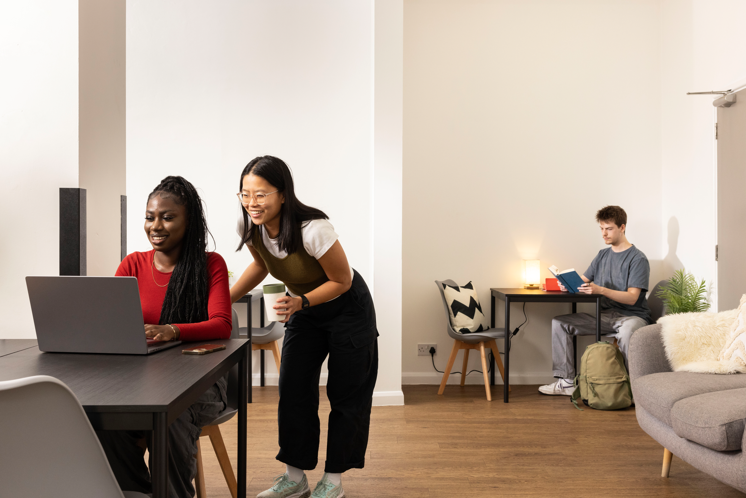 Students in the study area