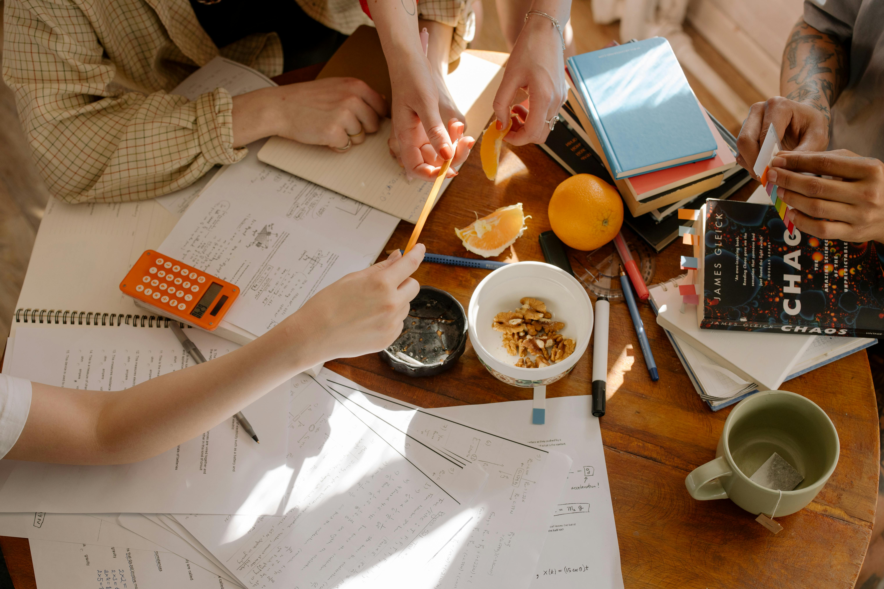 Picture of desk covered in paper