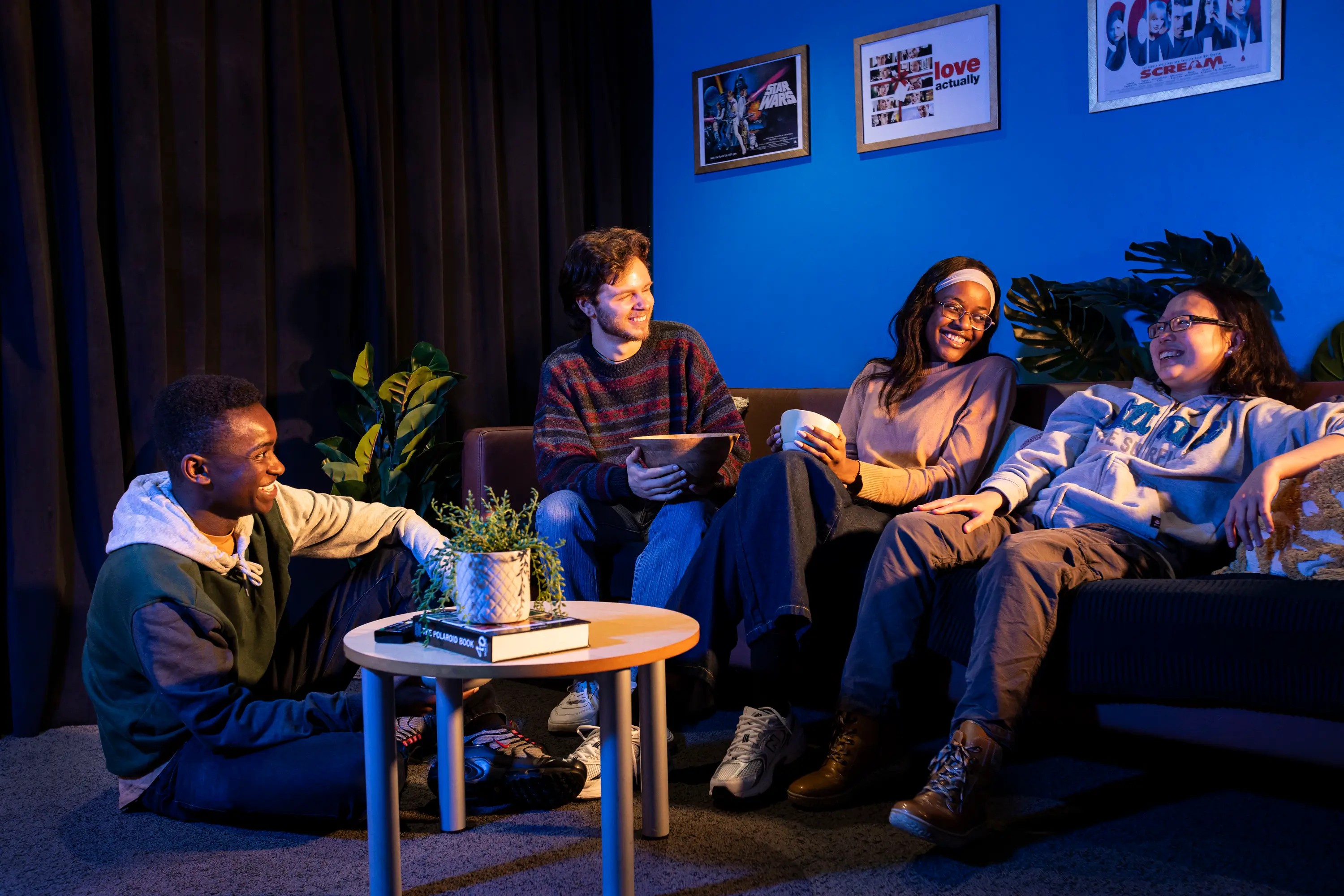 Students in the cinema room