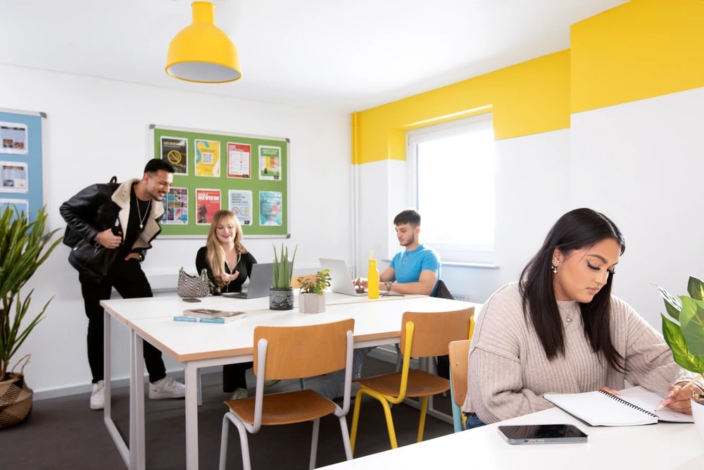 Students in the study area