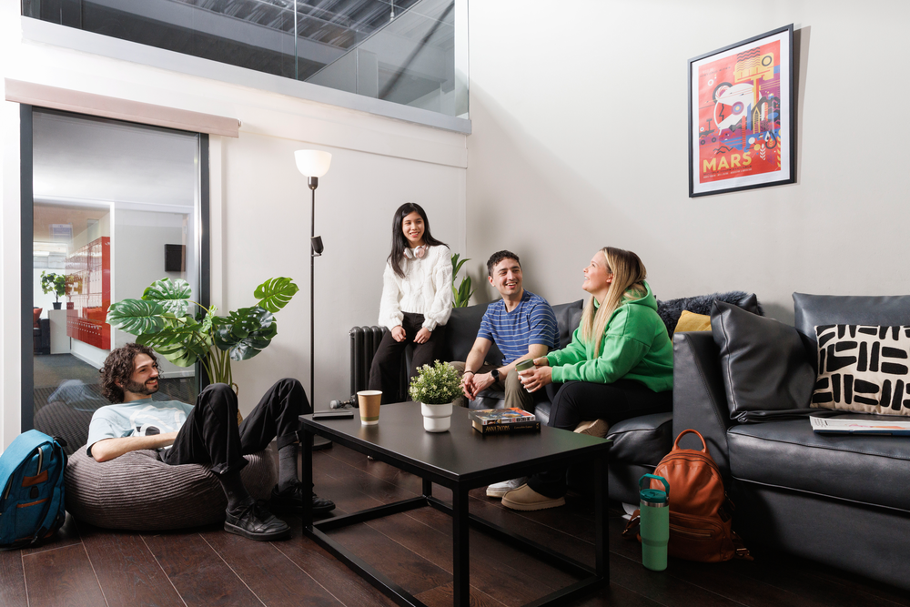 Students in the common room