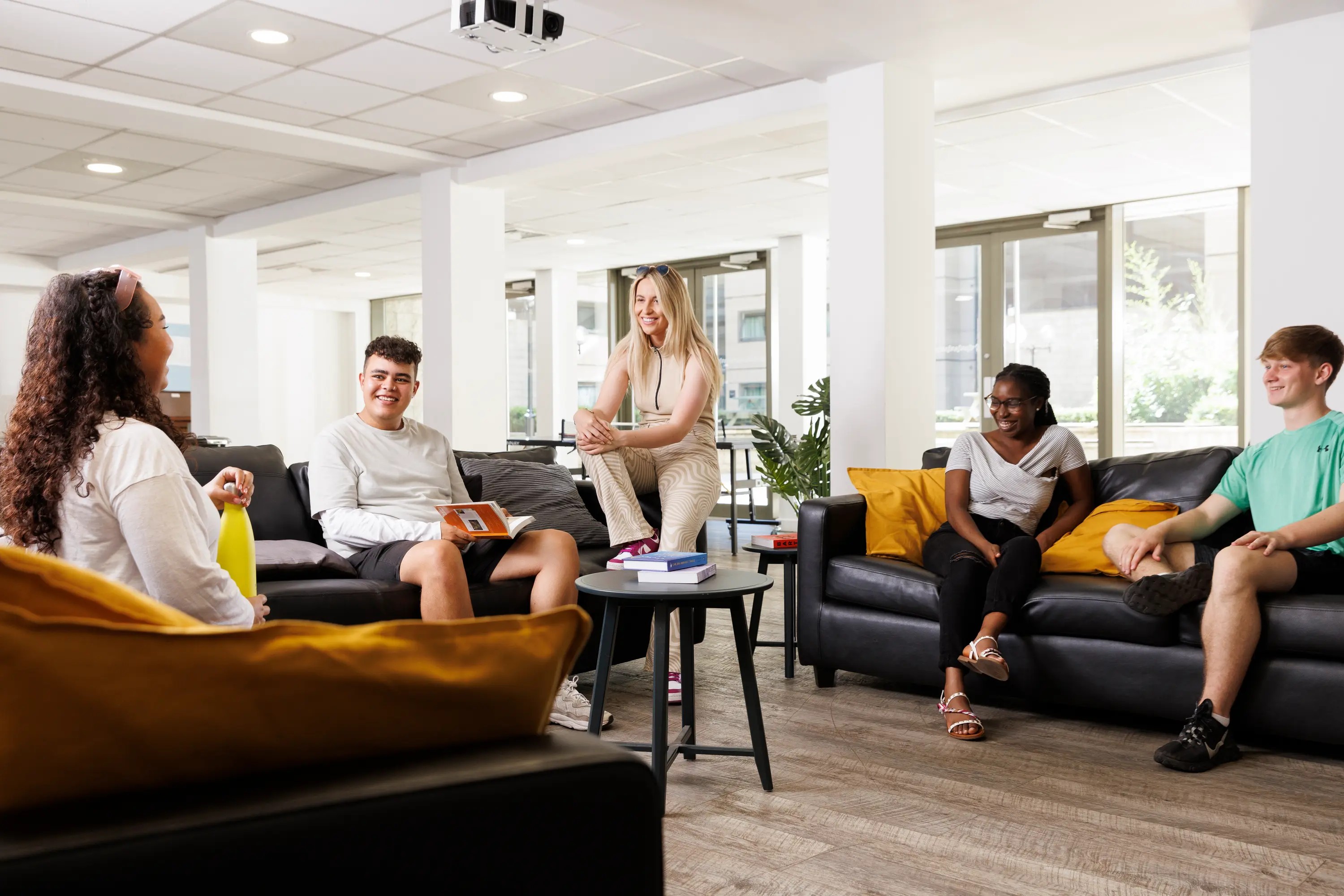 Students in the common room