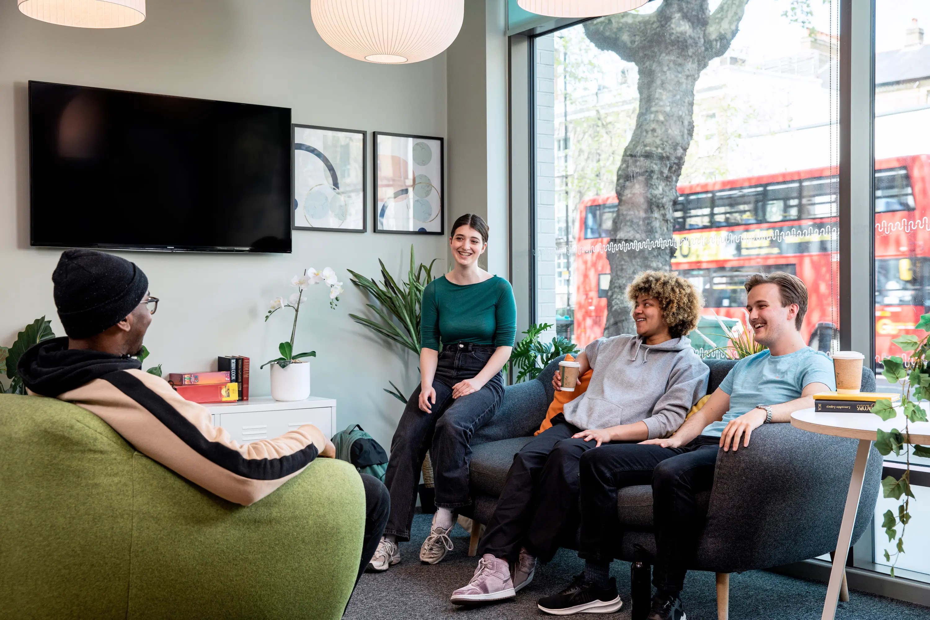 Students in the common room