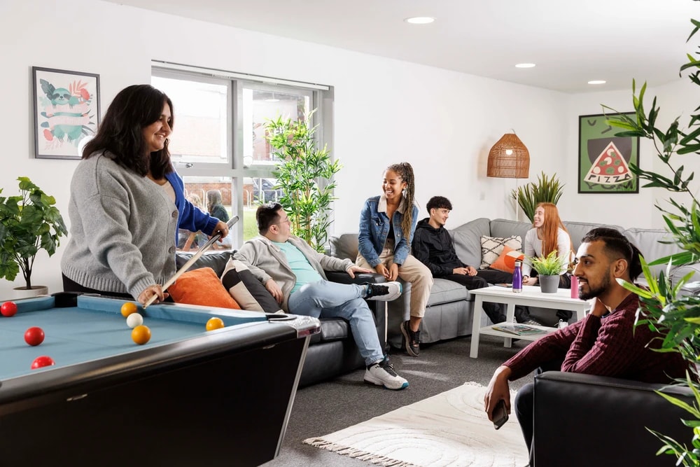 Students in the common room