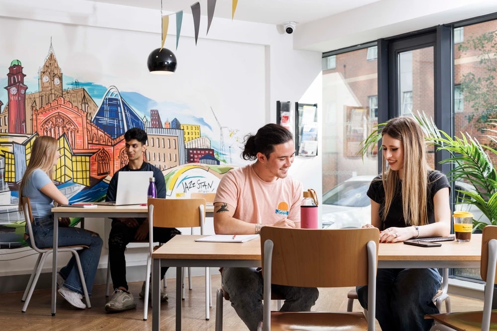 Students using the Study room