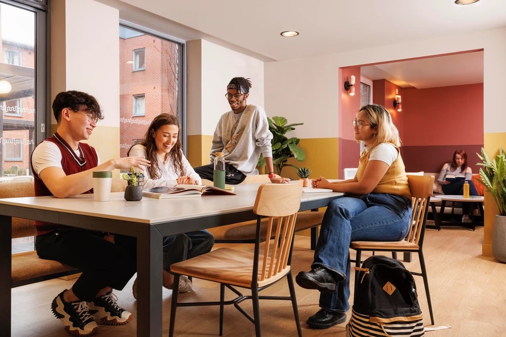 Students in the common room