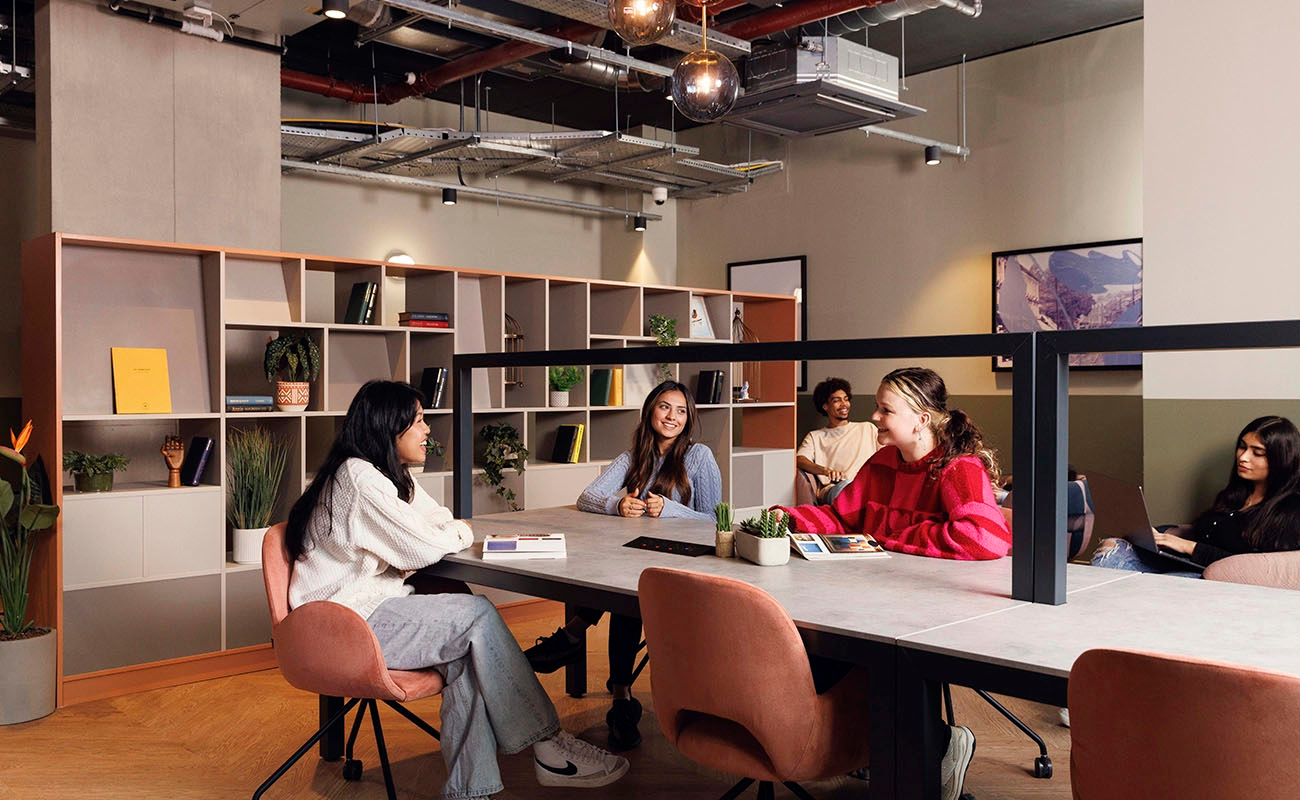 Communal study space at Unite Students