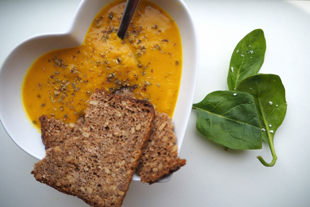 Photo of sweet potato and chickpea soup