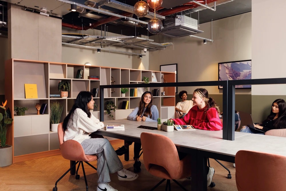 Students using the study room