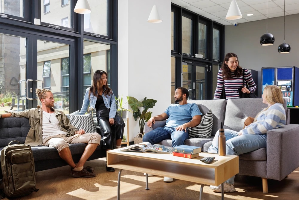 Students in the common room