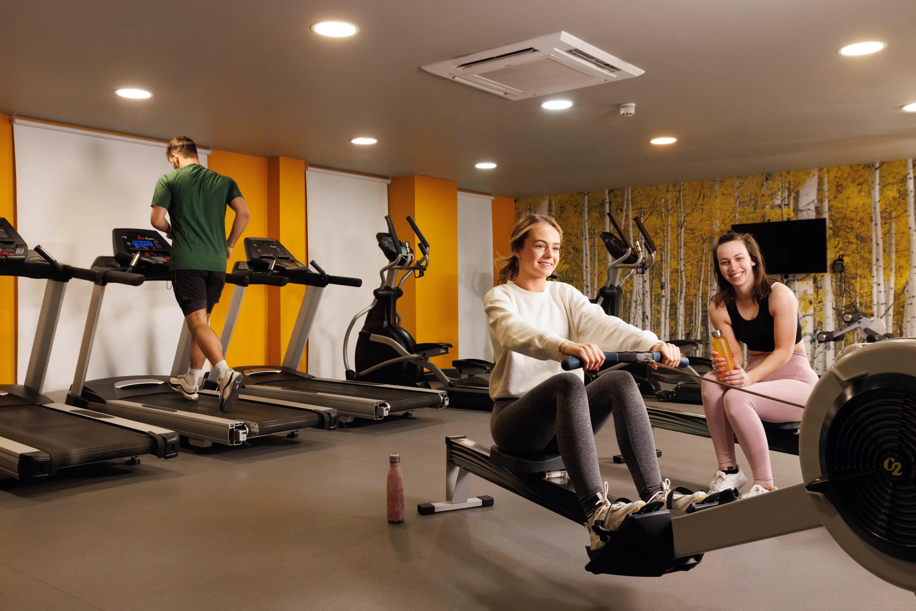 Students in the gym at Brass Founders