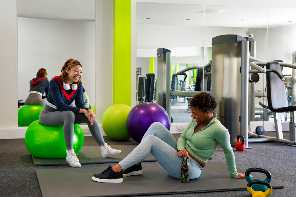 Students in the gym