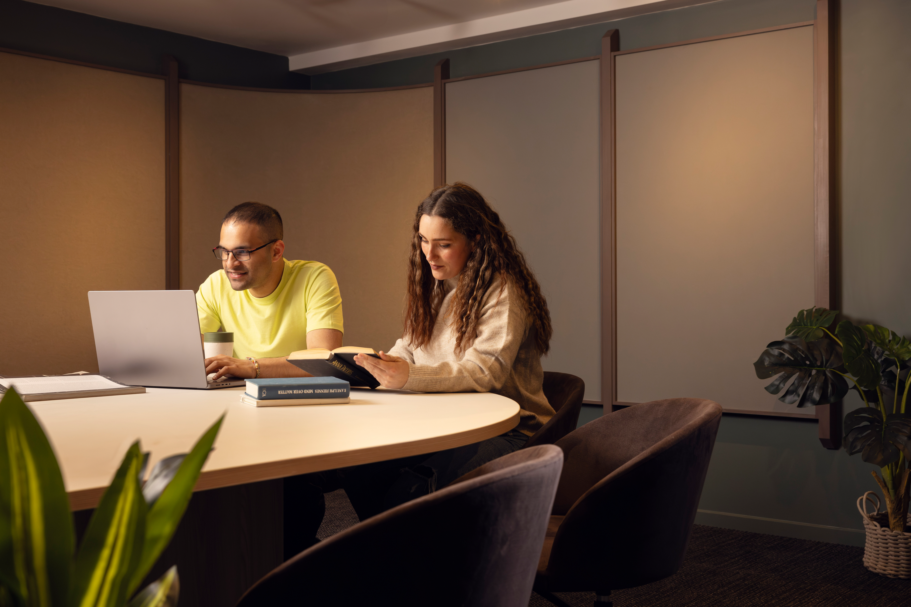 Students in the group study room