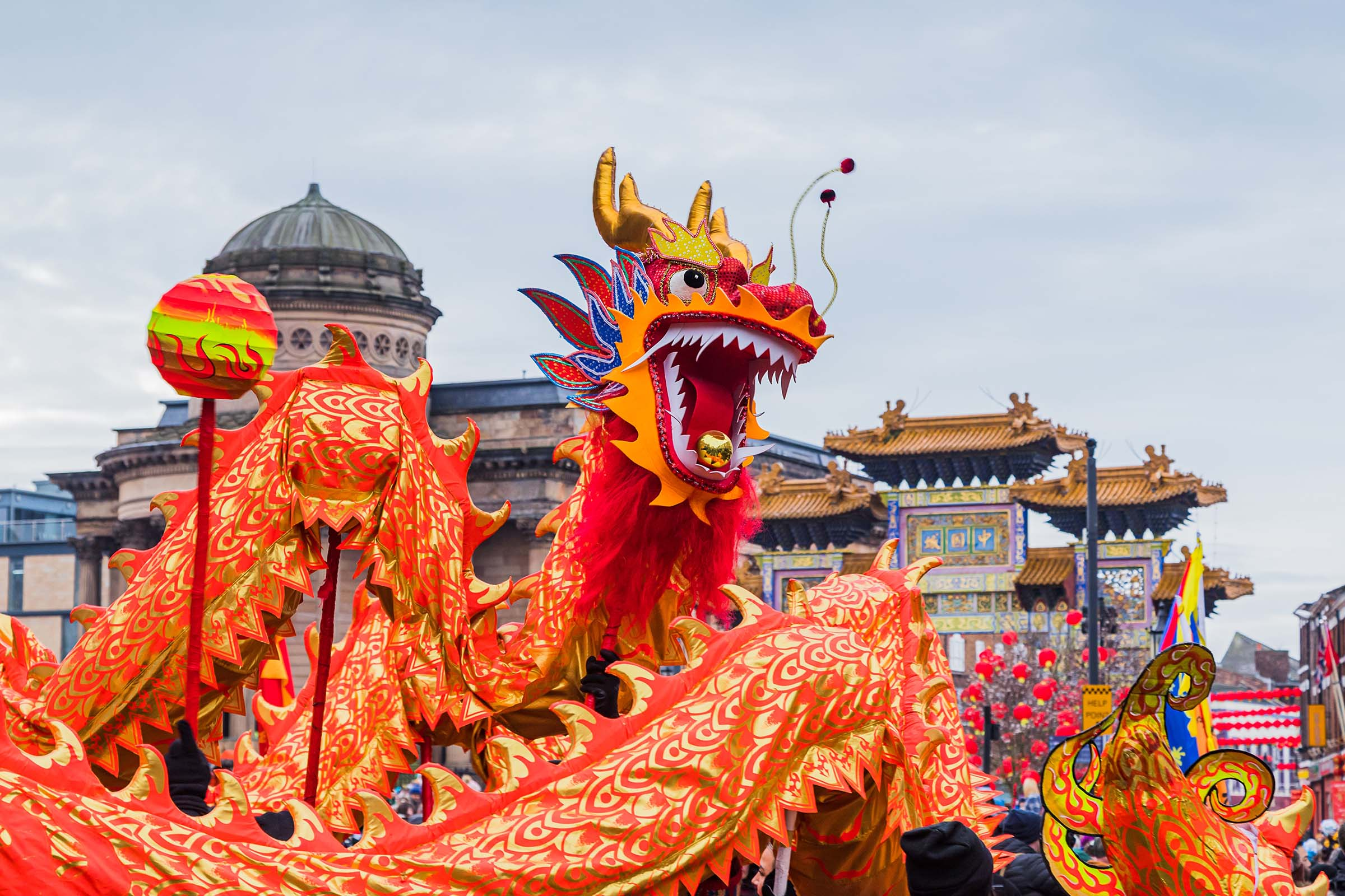 Chinese dragon dance