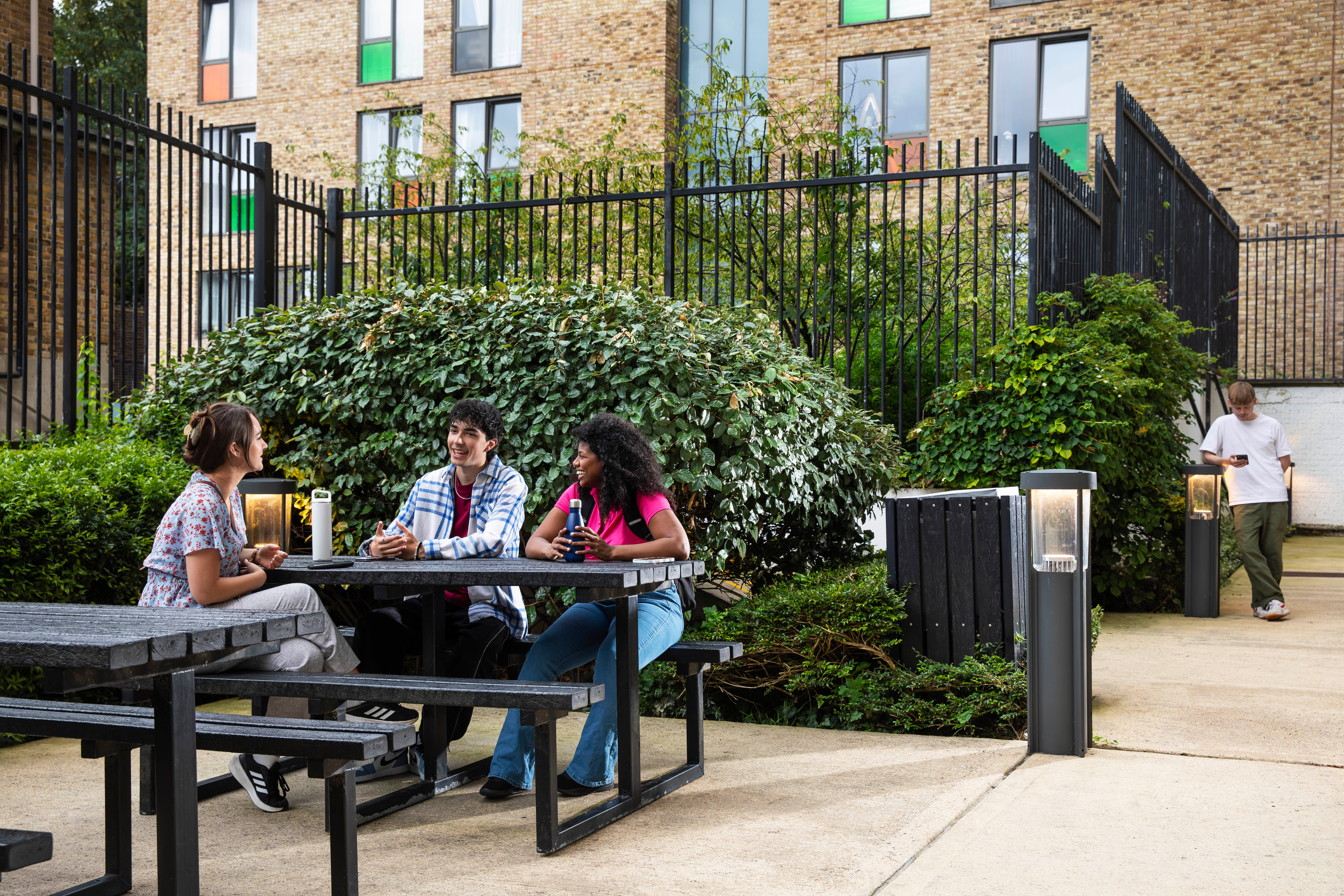 Students in courtyard