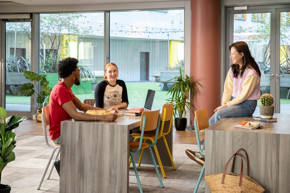 Students in the study area