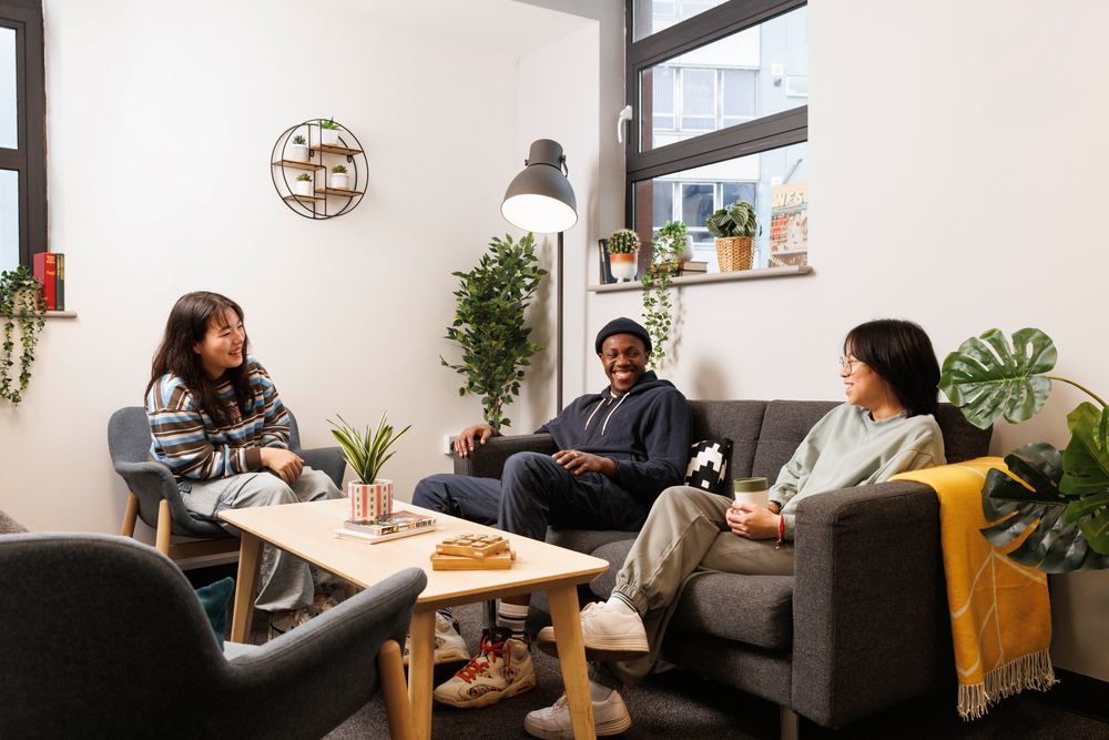 Students in the common room