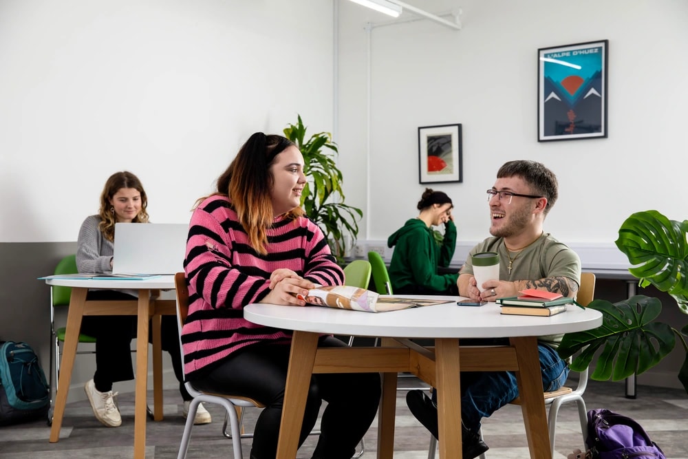 Students in study area at The Rackhay