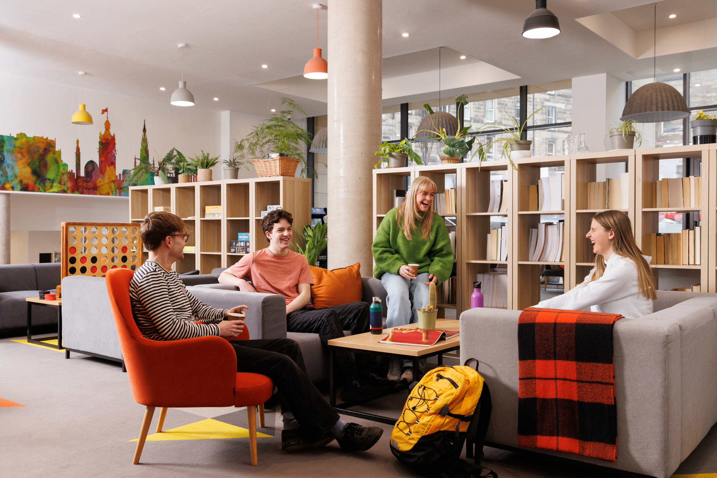 Students in the common room