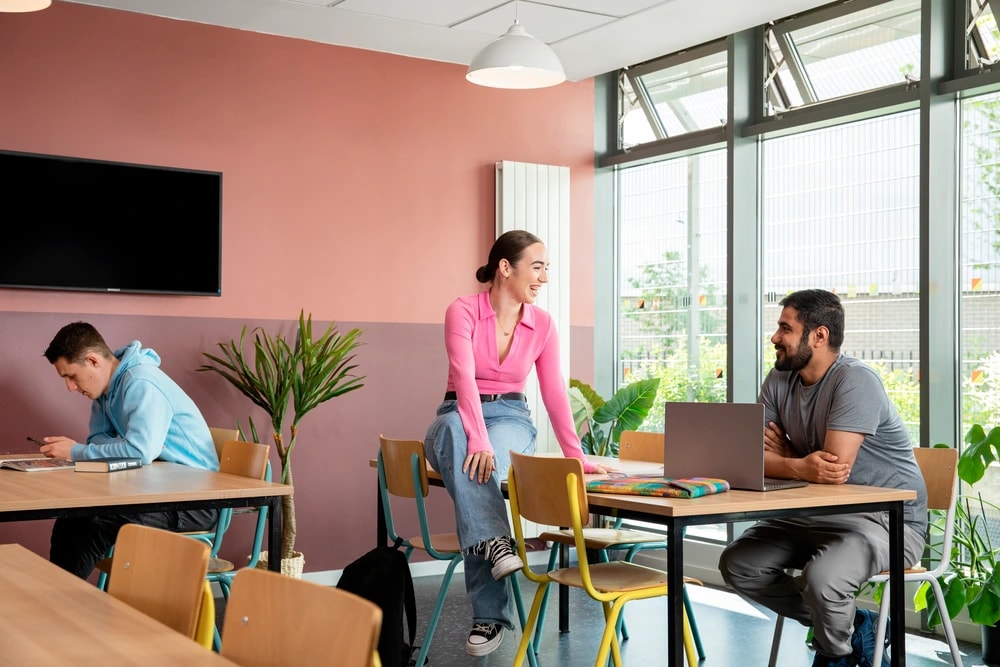 Students in the study area