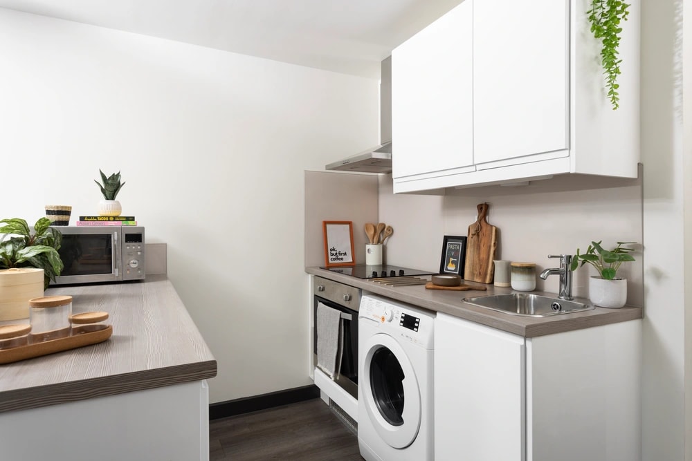 Kitchen in a Studio room