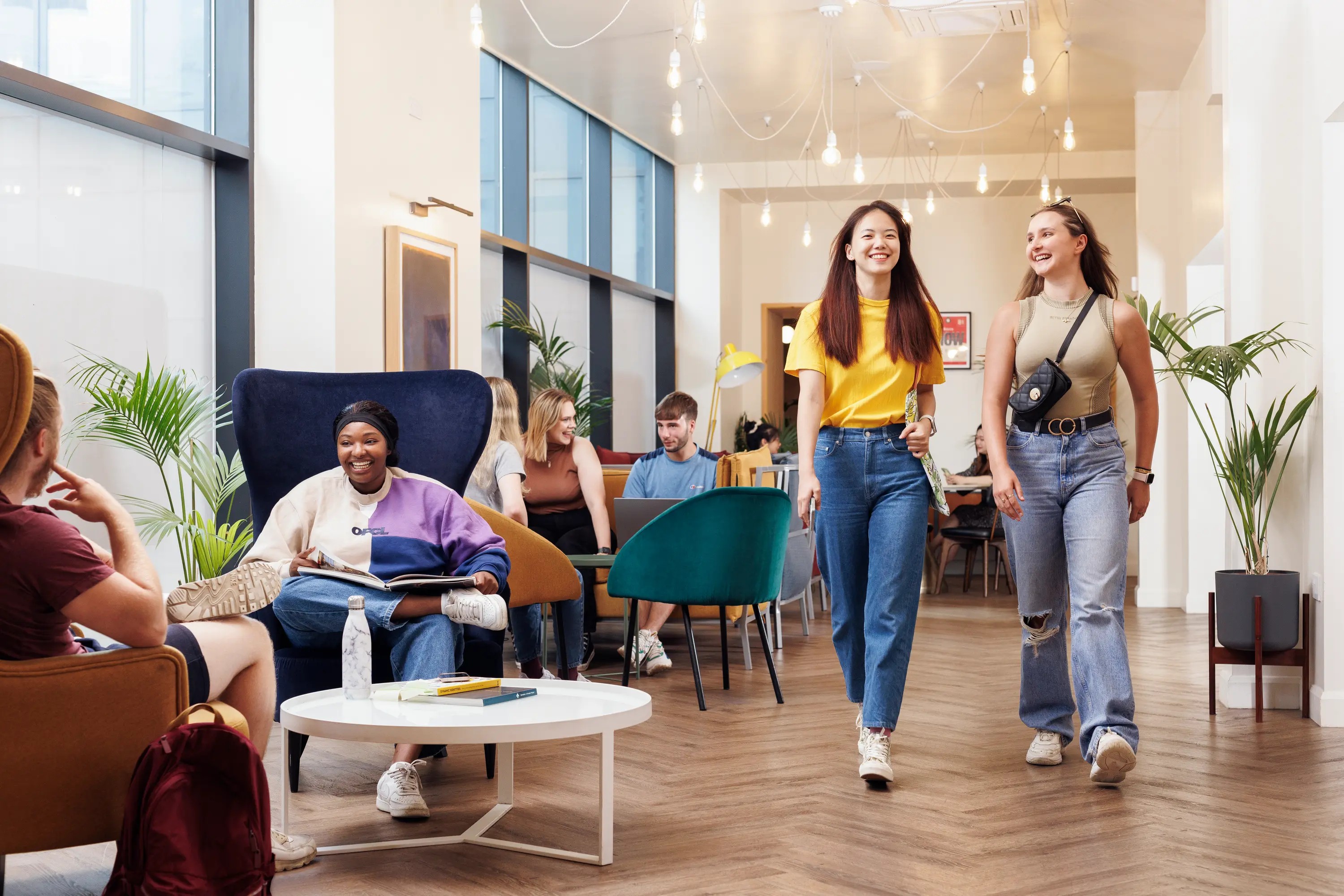 Students in the shared common room