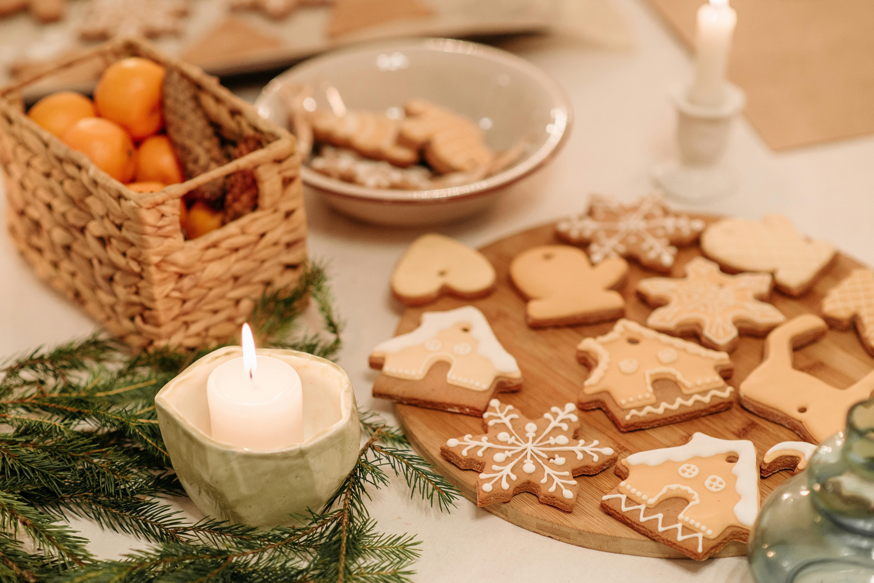 Cookies with festive decoration 