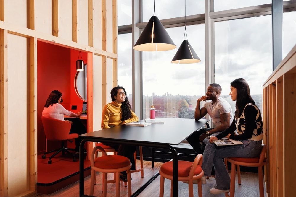 Students in the sky lounge