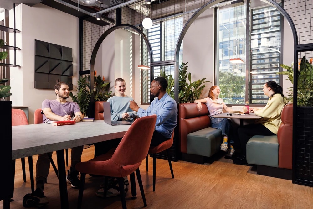 Students in the common room