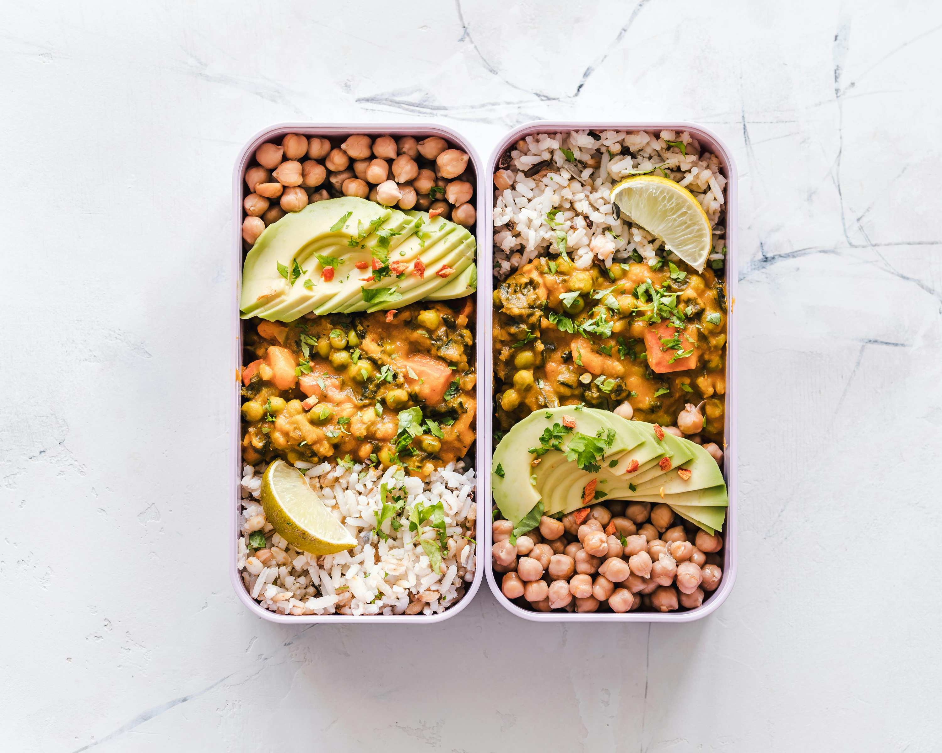 Photo of prepared meals in containers