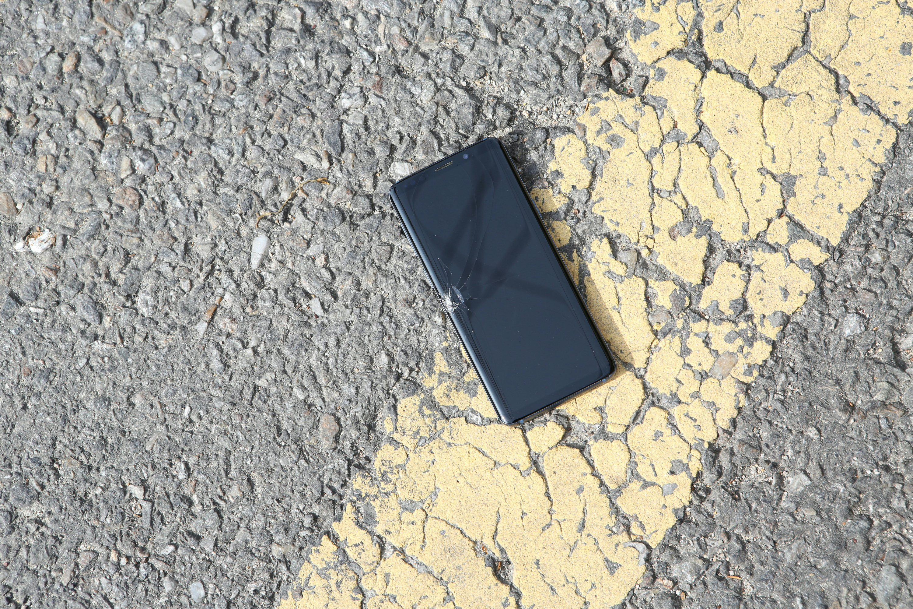 Phone lying on ground