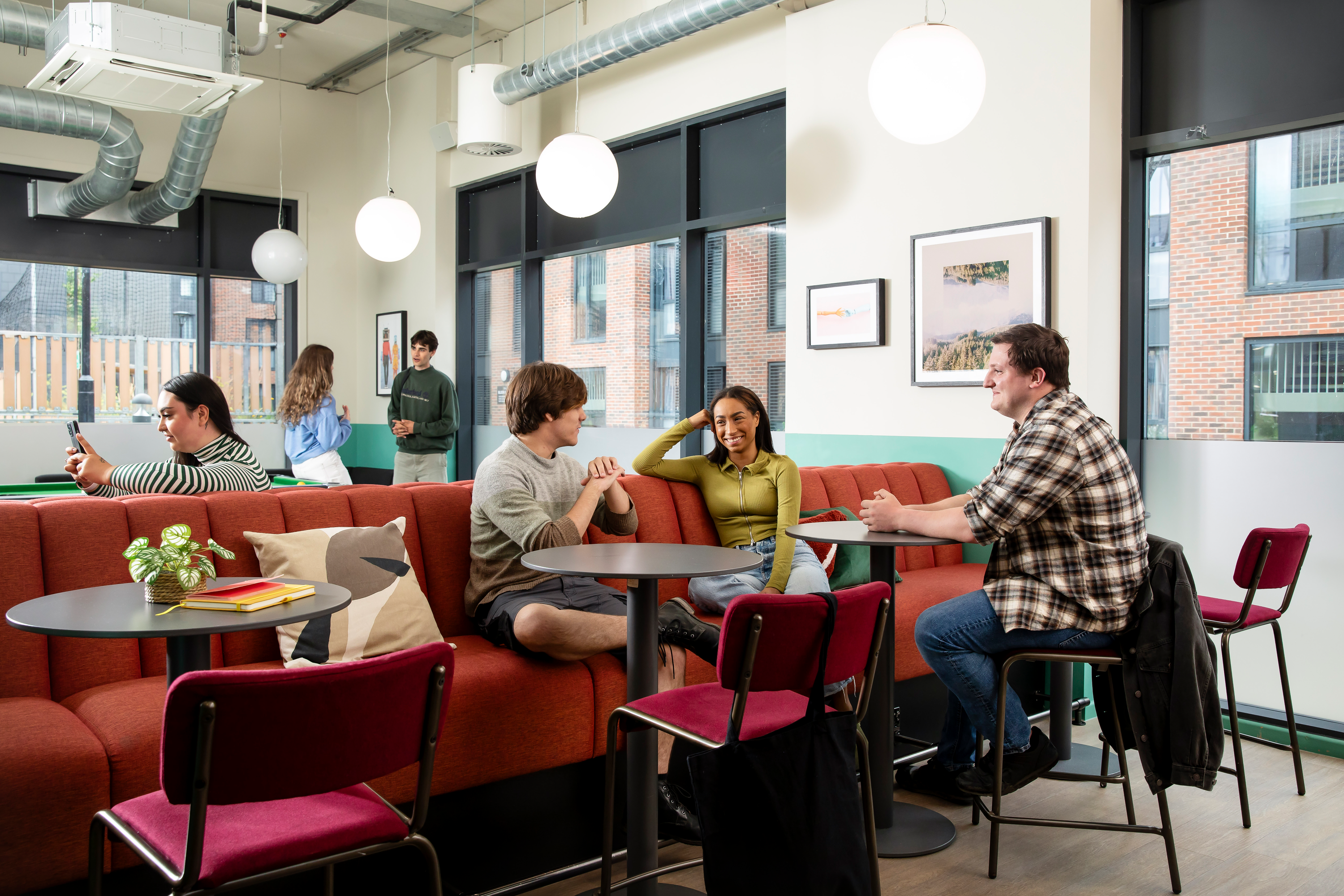 Students in the common room