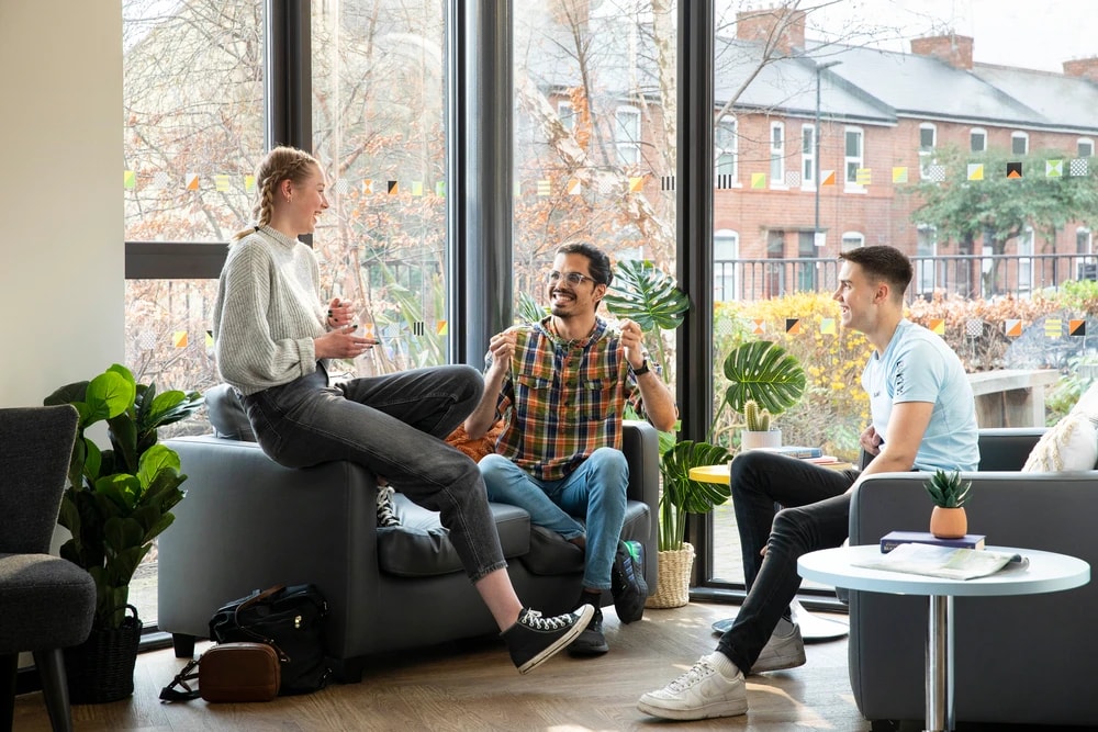 Students in the common room